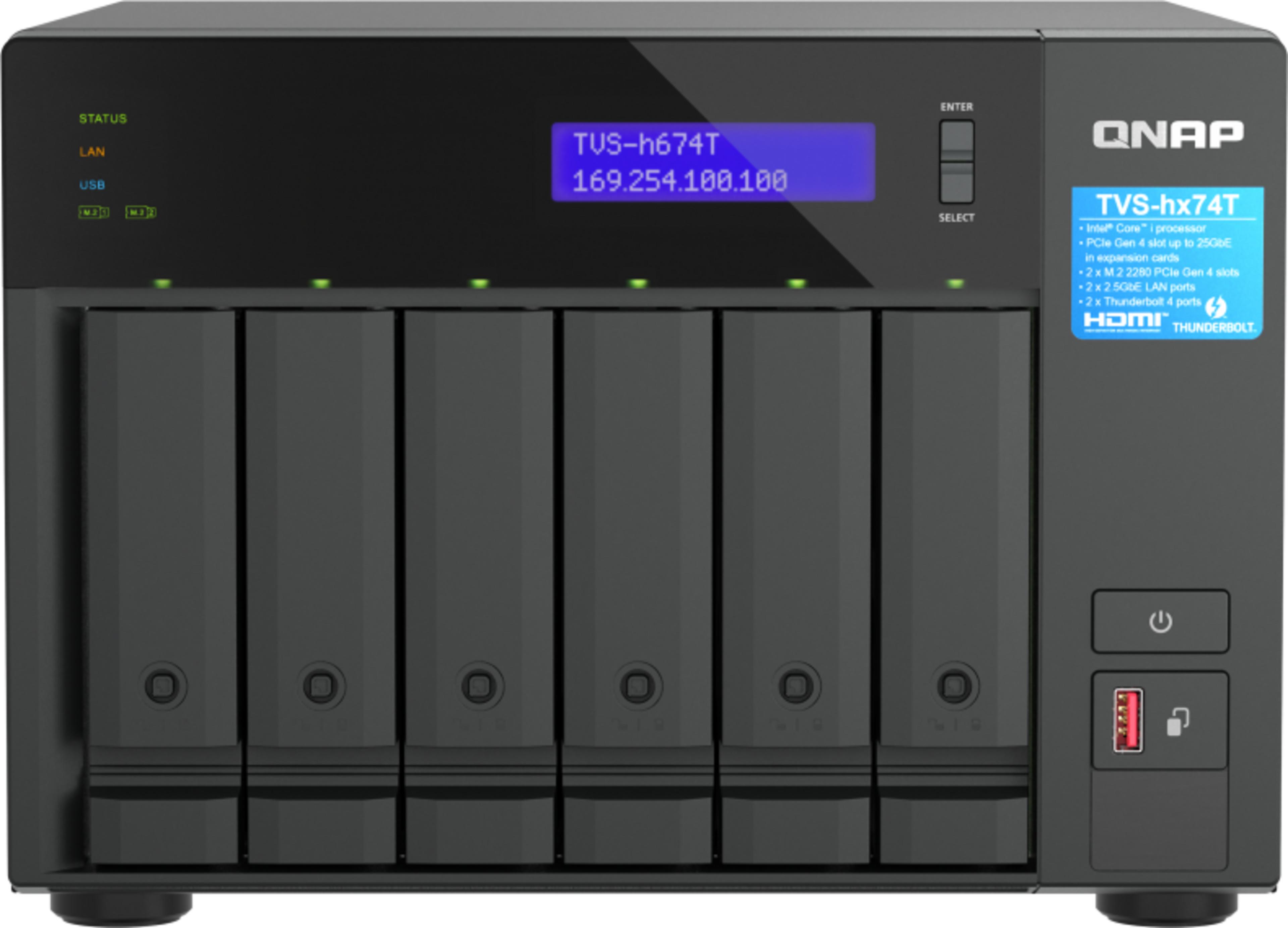 QNAP TVS-h674T 32GB 6-bay NAS