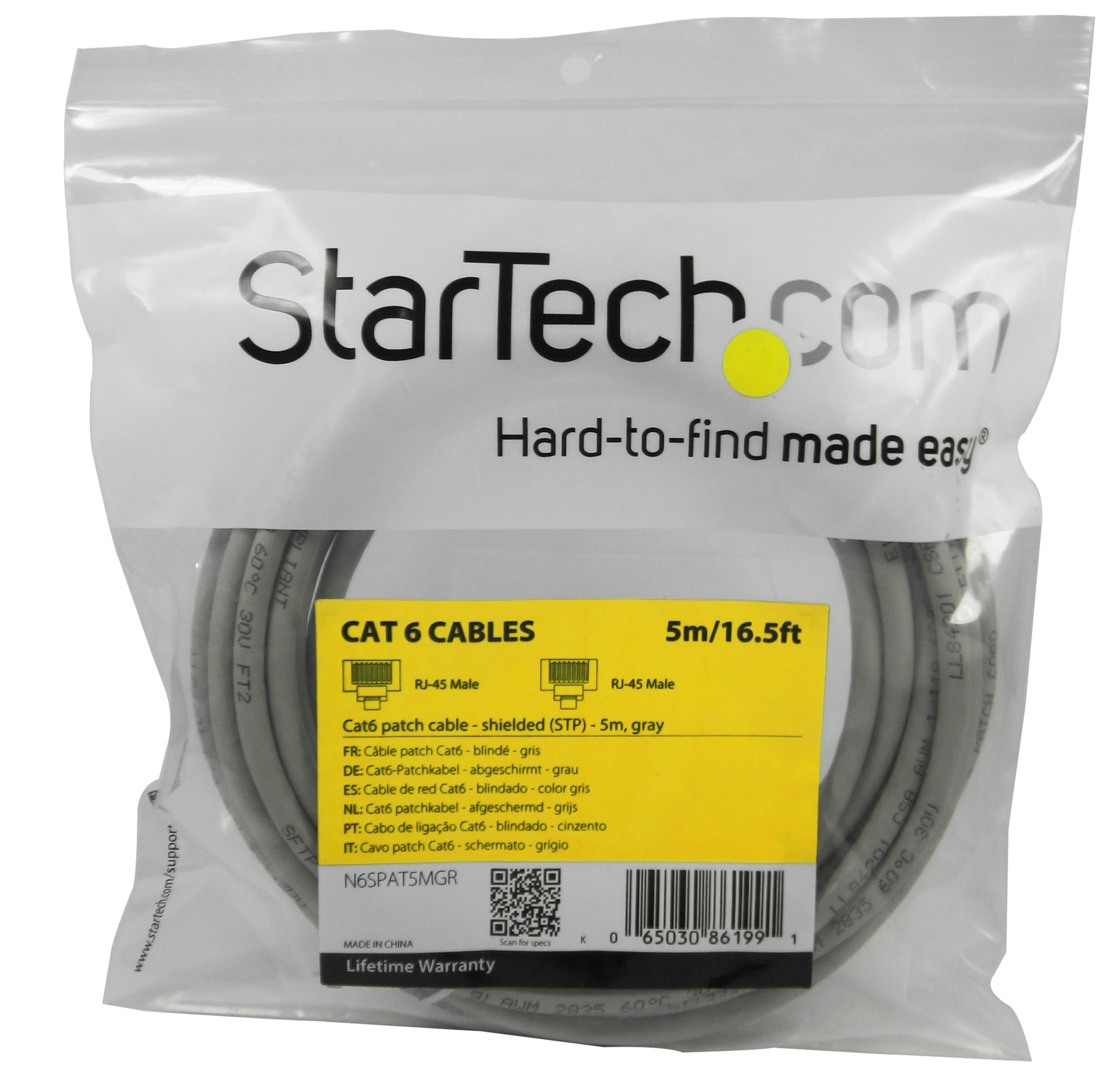 Patch Cable RJ45 S/FTP Cat6 5m Grey