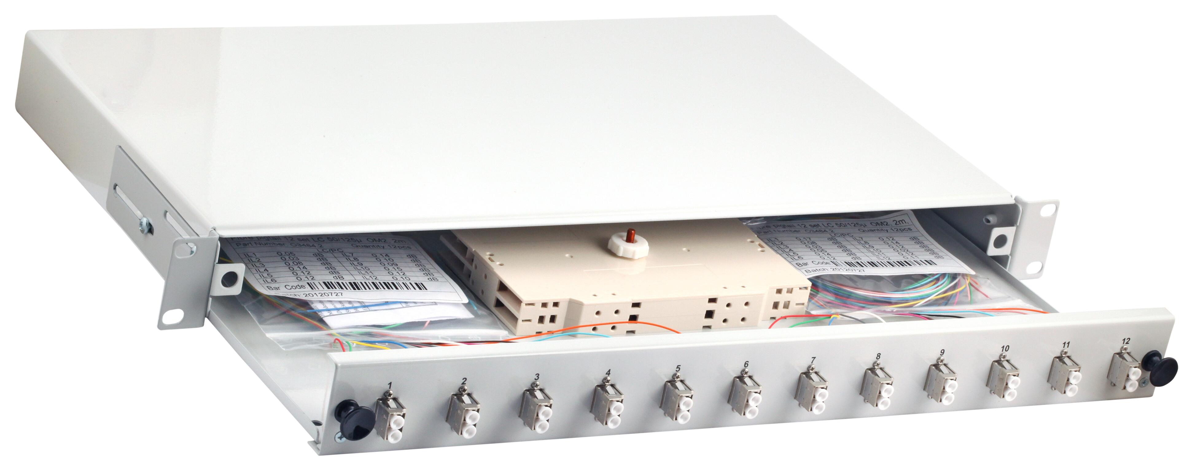 LWL Spleißbox 24xLC bestückt 50/125µ