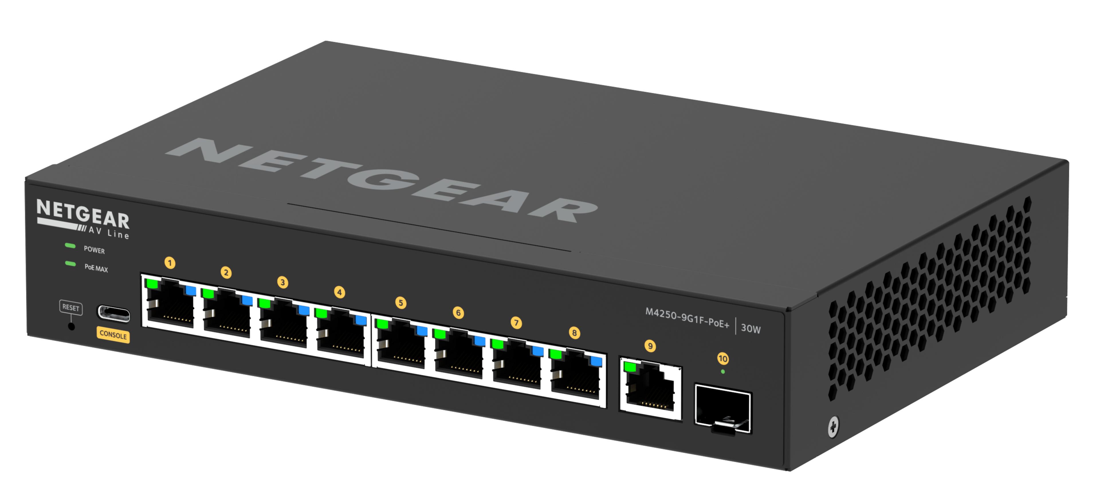 Switch NETGEAR M4250-9G1F-PoE+ AV Line