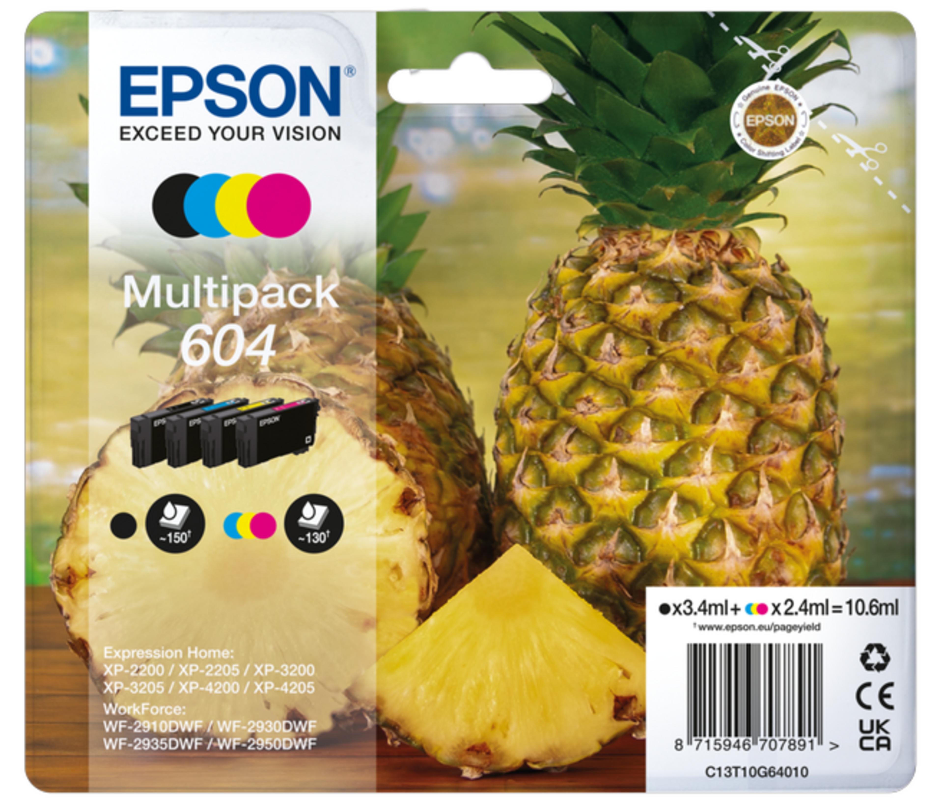 Epson Multipack 604 Ananas-Tinte CMY+S