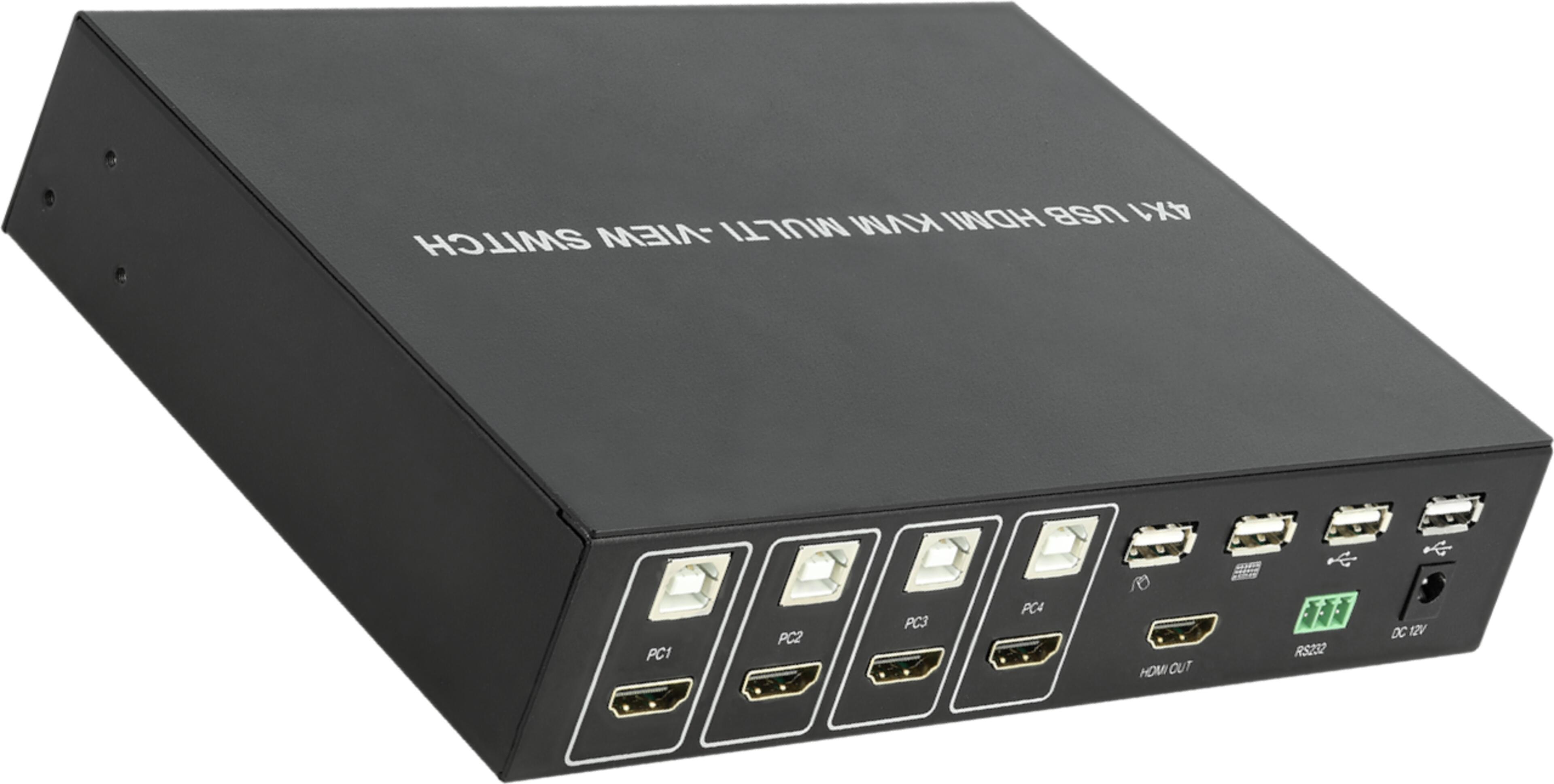 Prepínač KVM Delock HDMI 4port.