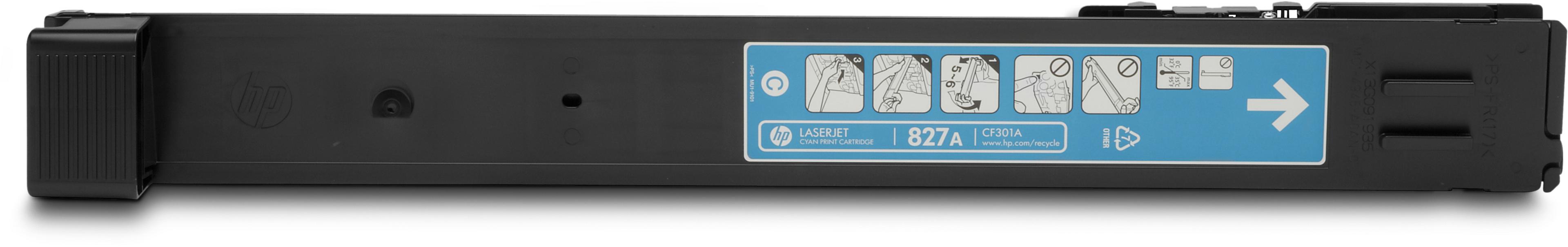 HP Cartucho de tóner 827A cian