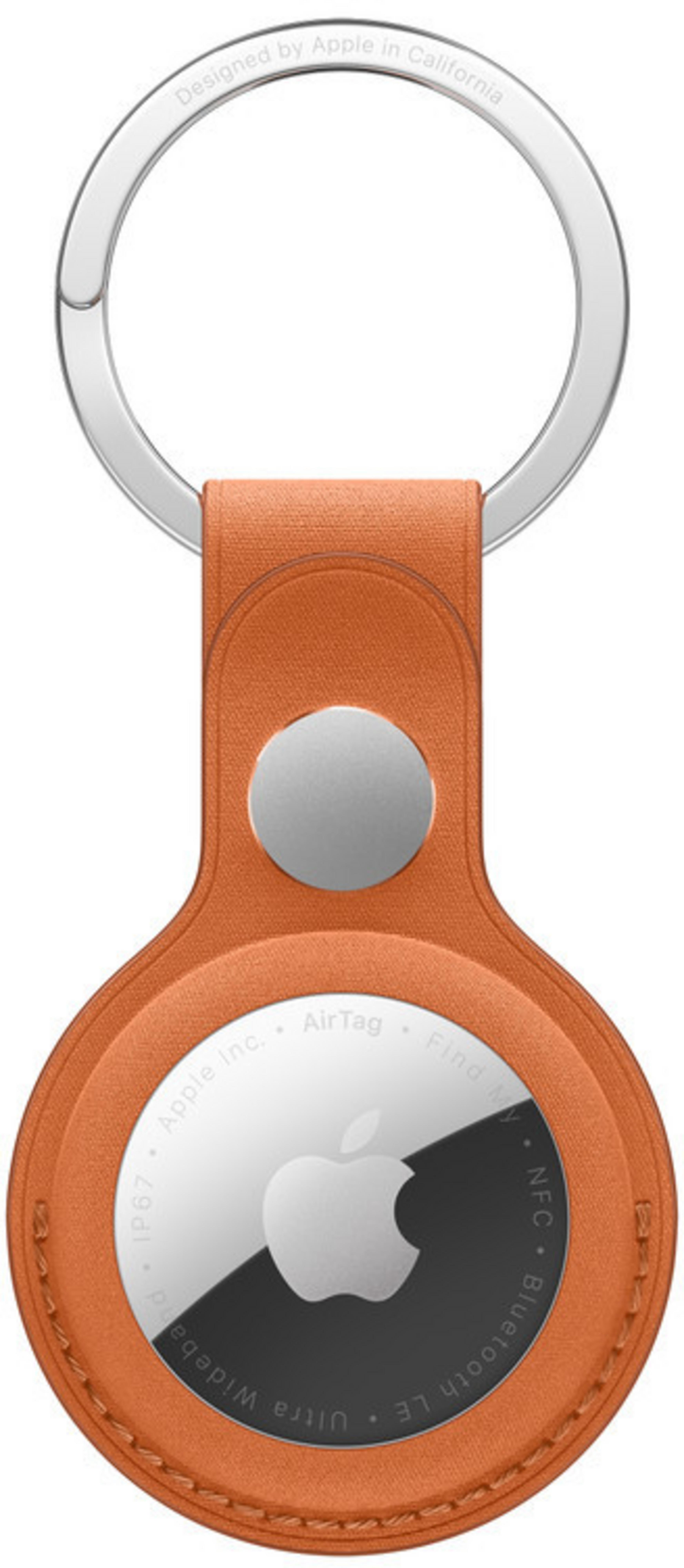 Pte-clés tiss fin Apple AirTag roux oran