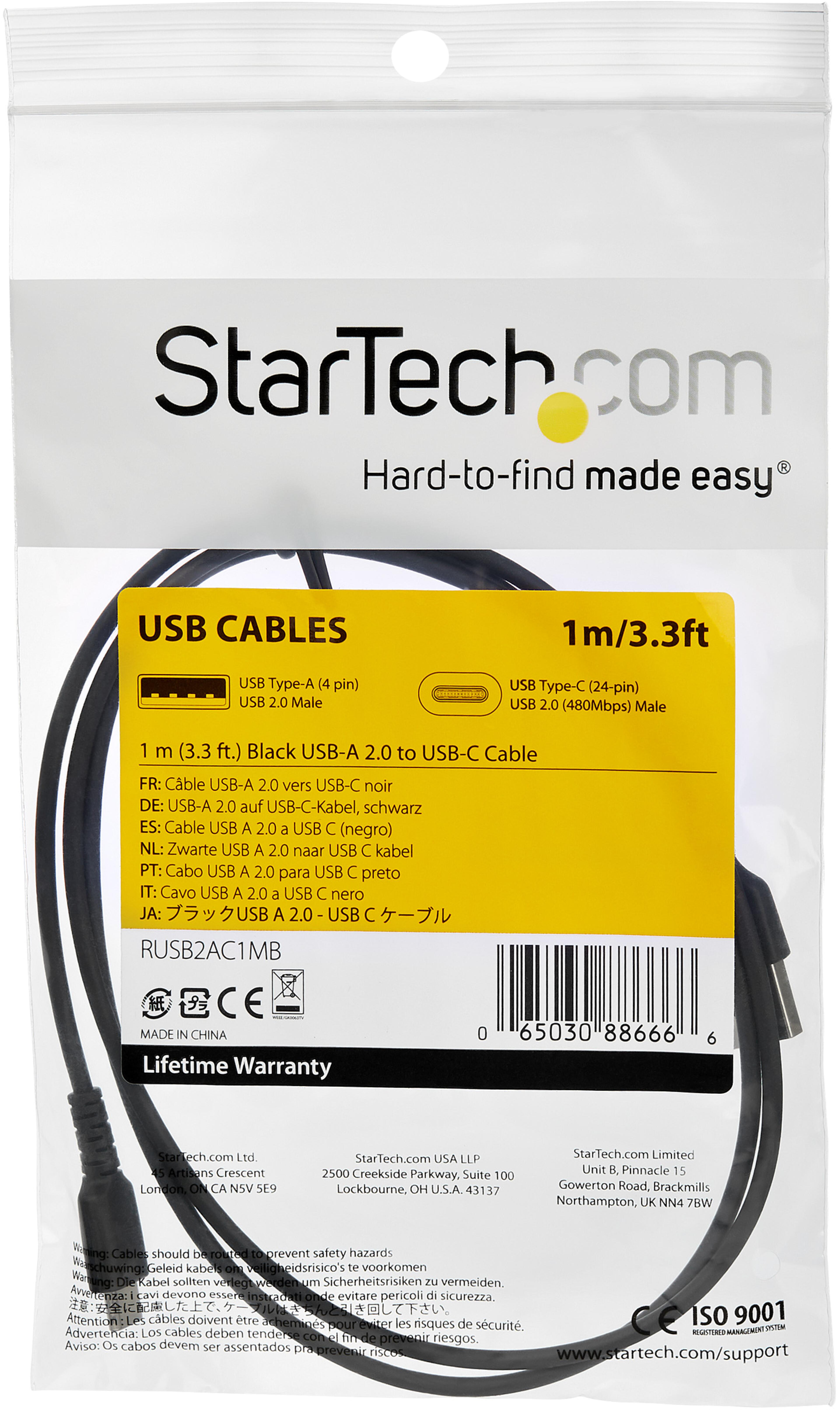 StarTech USB Type-C Cable 1m