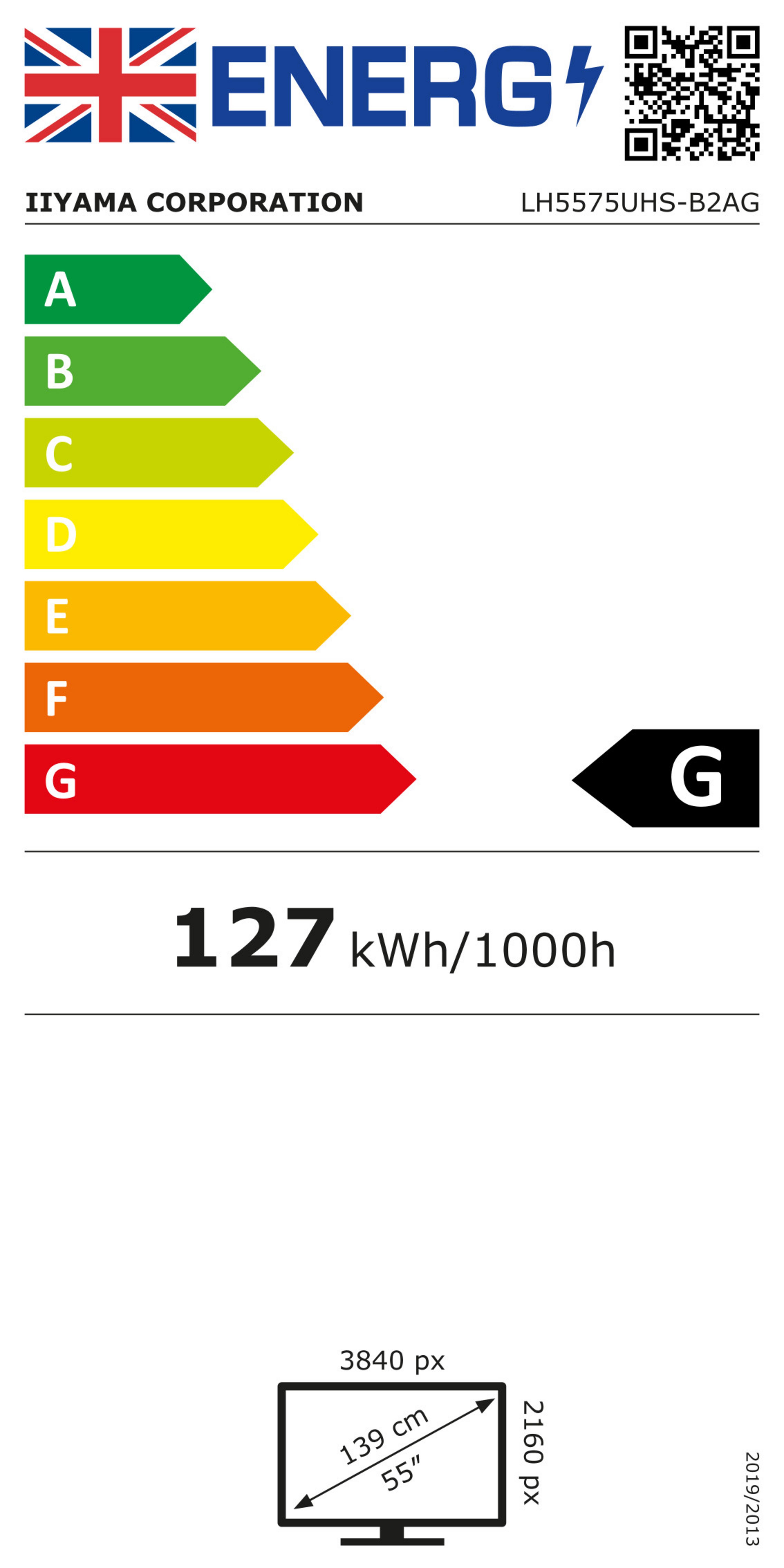 iiyama ProLite LH5575UHS-B2AG Display