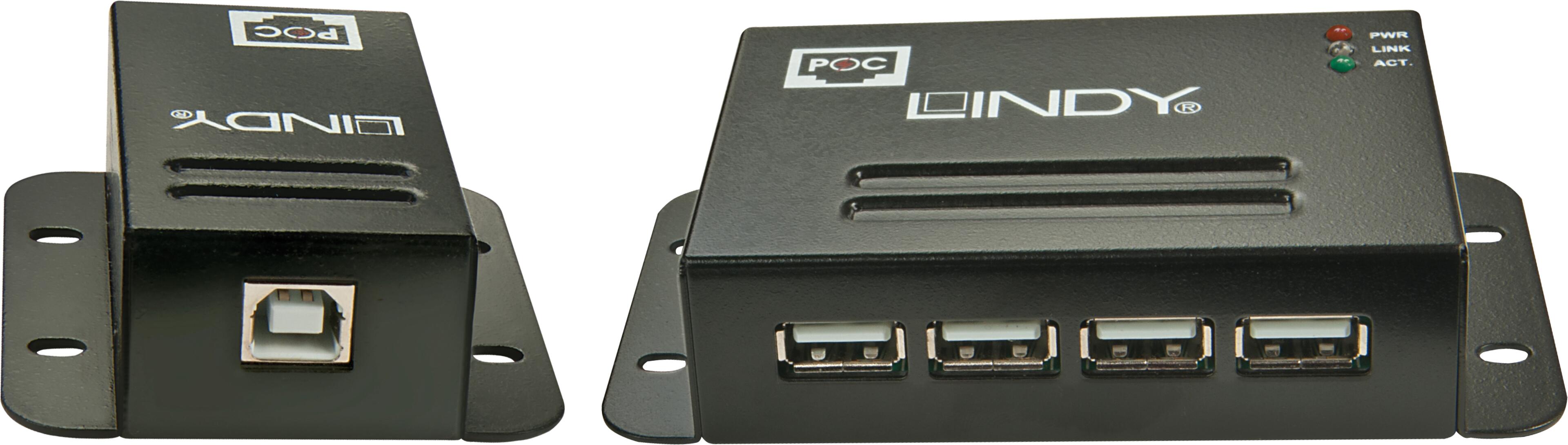 USB 2.0 Cat5 Extender 50m + Hub