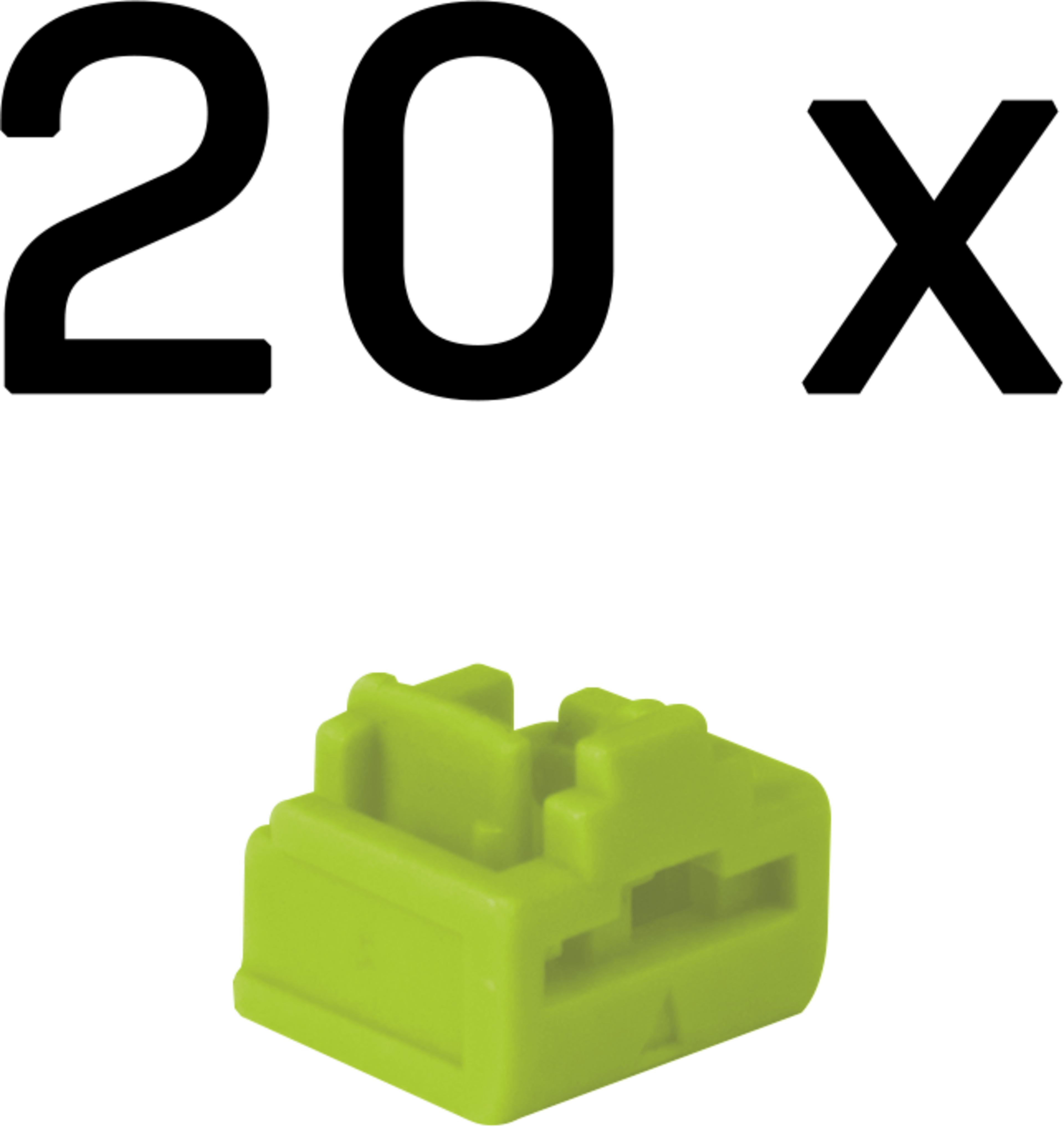 Candado de puerto RJ45 verde 20 un.