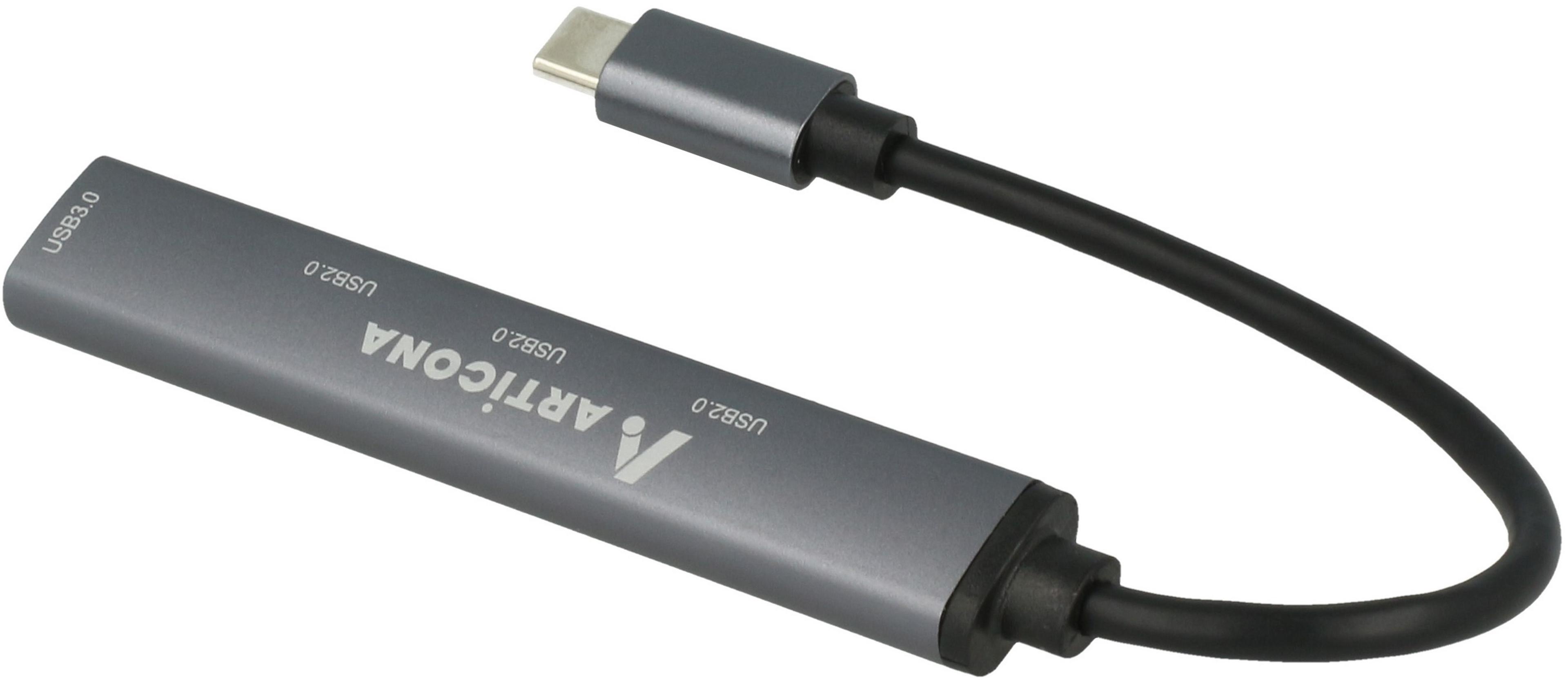 ARTICONA USB-C 2.0 + 3.0 4-portos hub
