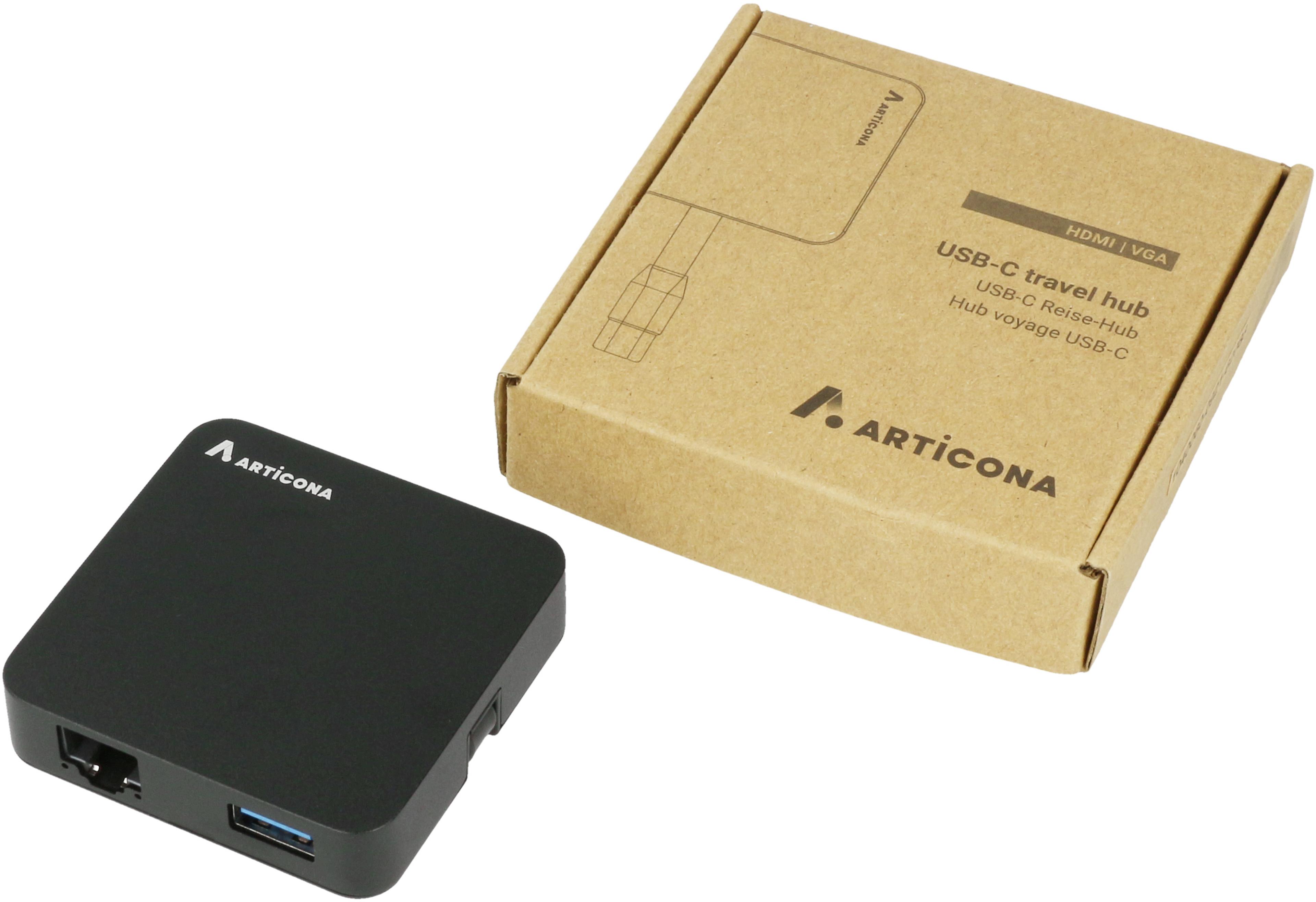 ARTICONA USB-C Travel Hub, HDMI + VGA