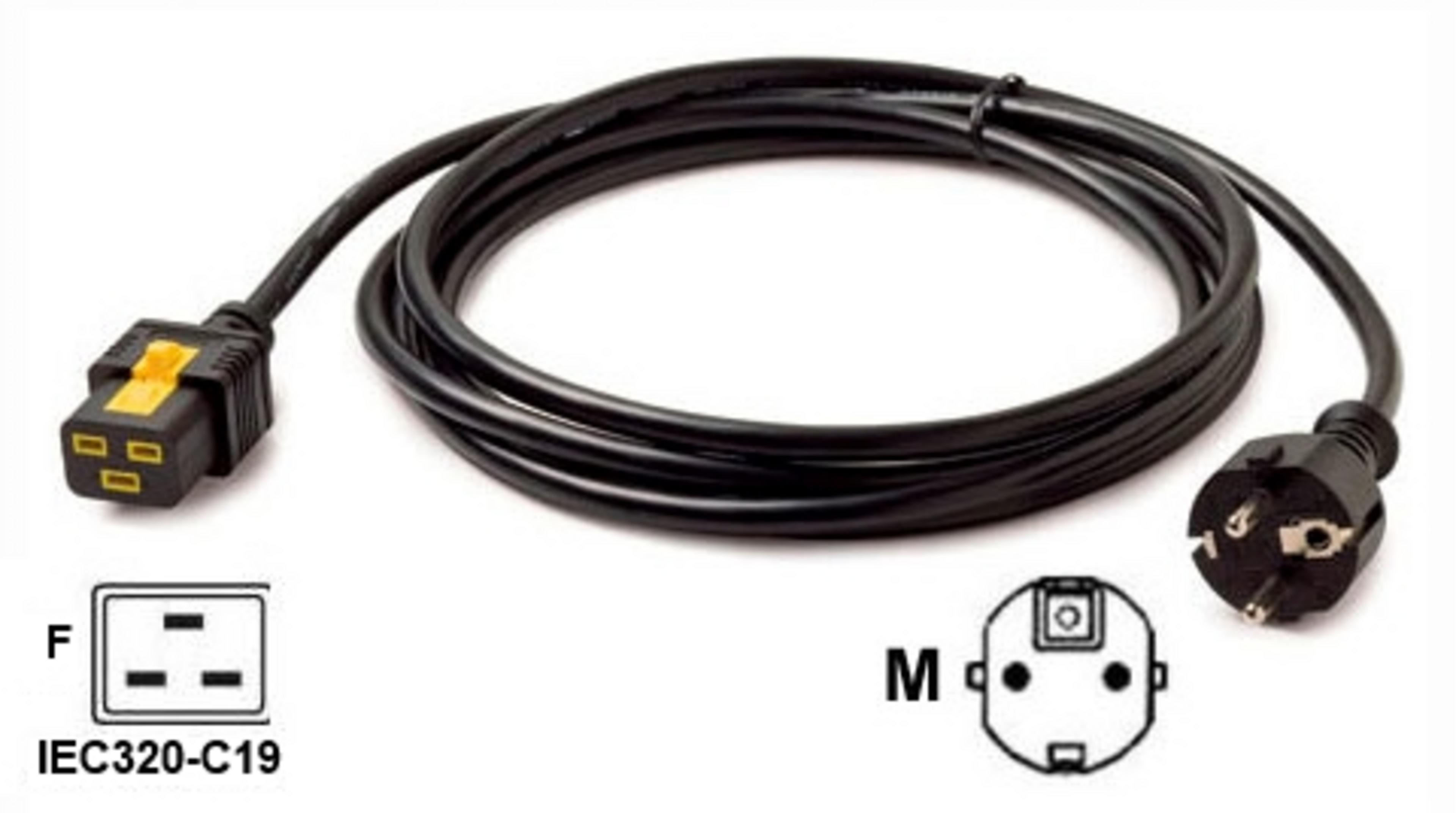 Netzkabel Schuko CEE 7/7 to IEC320-C19