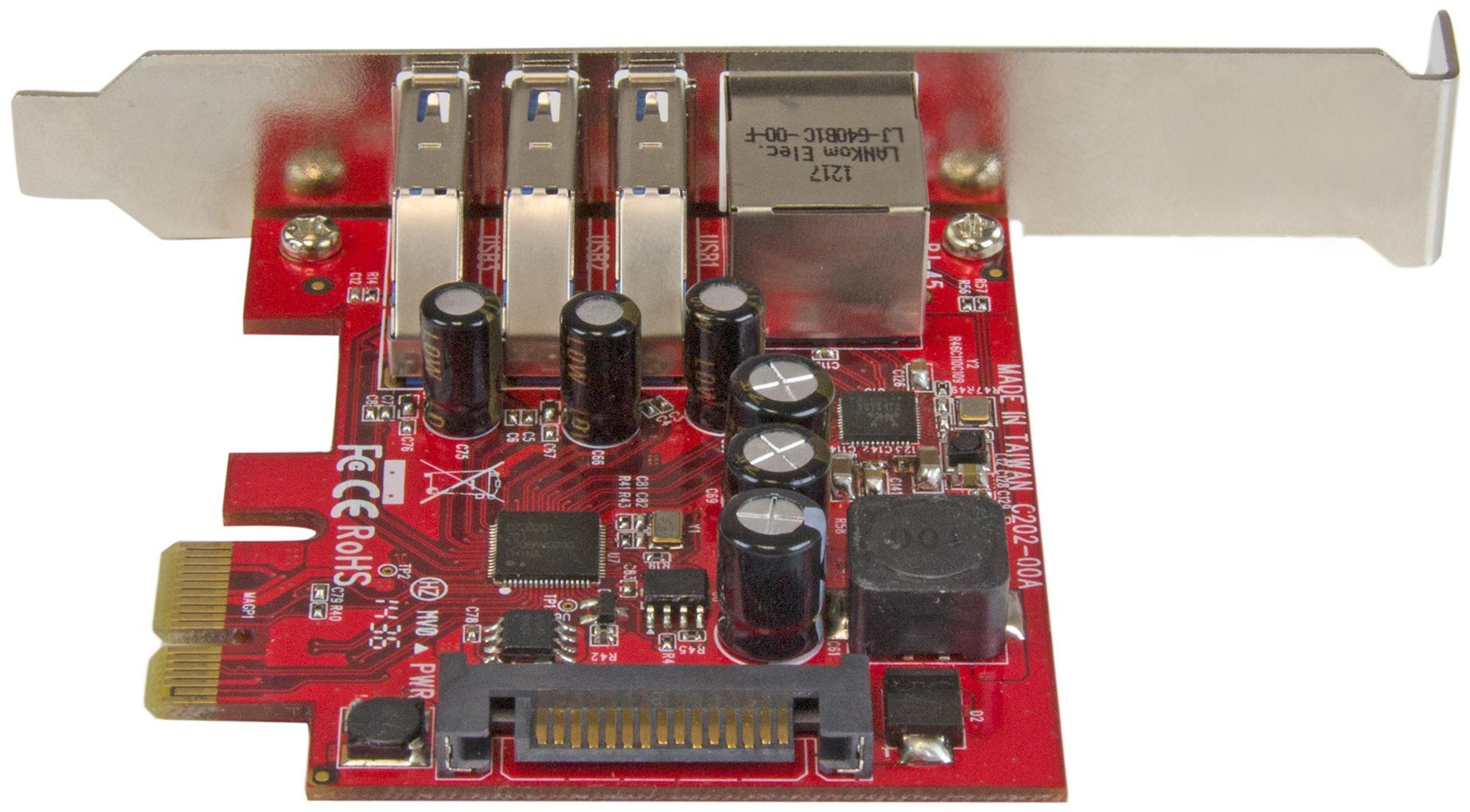Interface PCIe StarTech 3 ports combinés