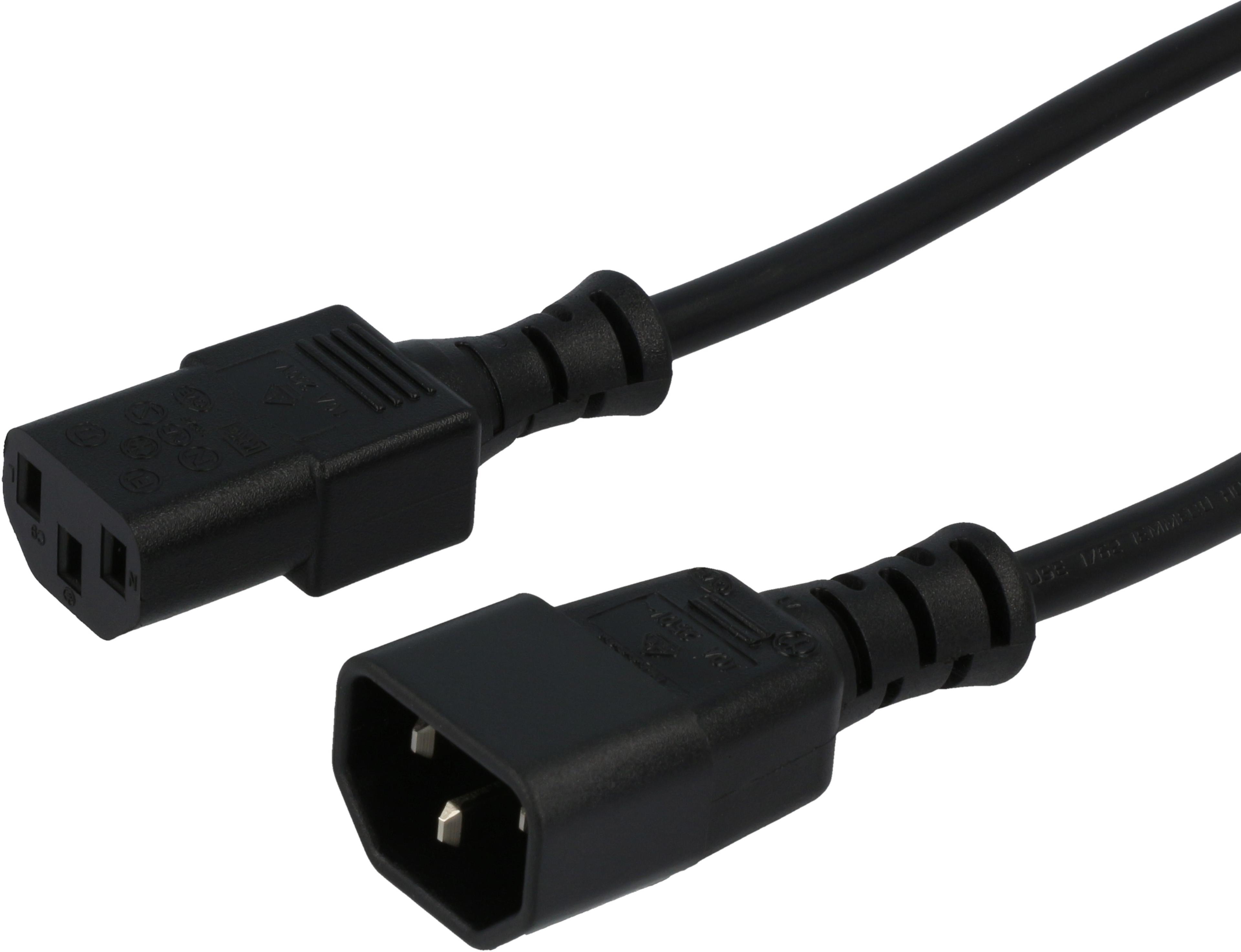 Power Cable C13 - C14 3m Black