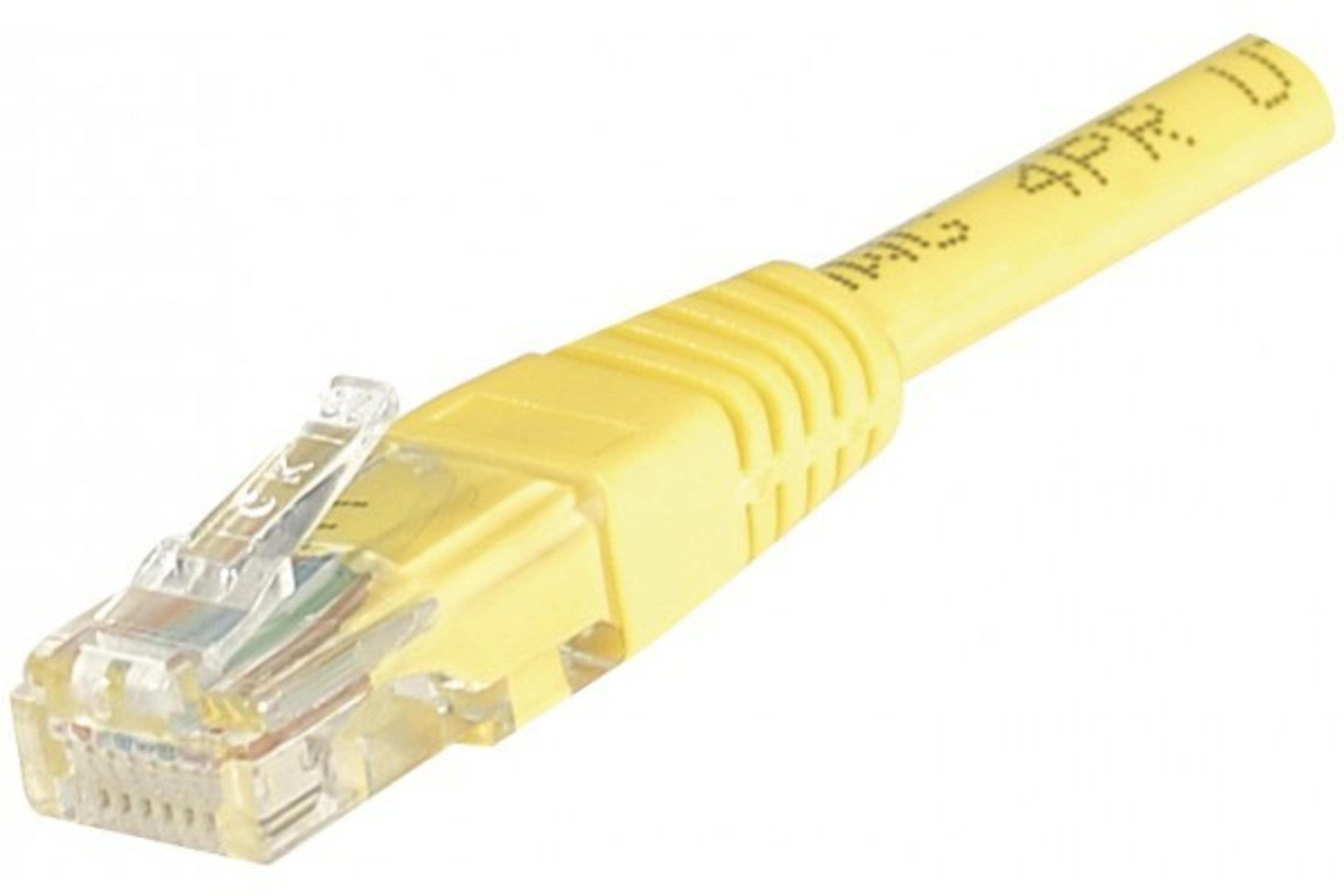 Câble patch RJ45 U/UTP Cat6 jaune 1 m