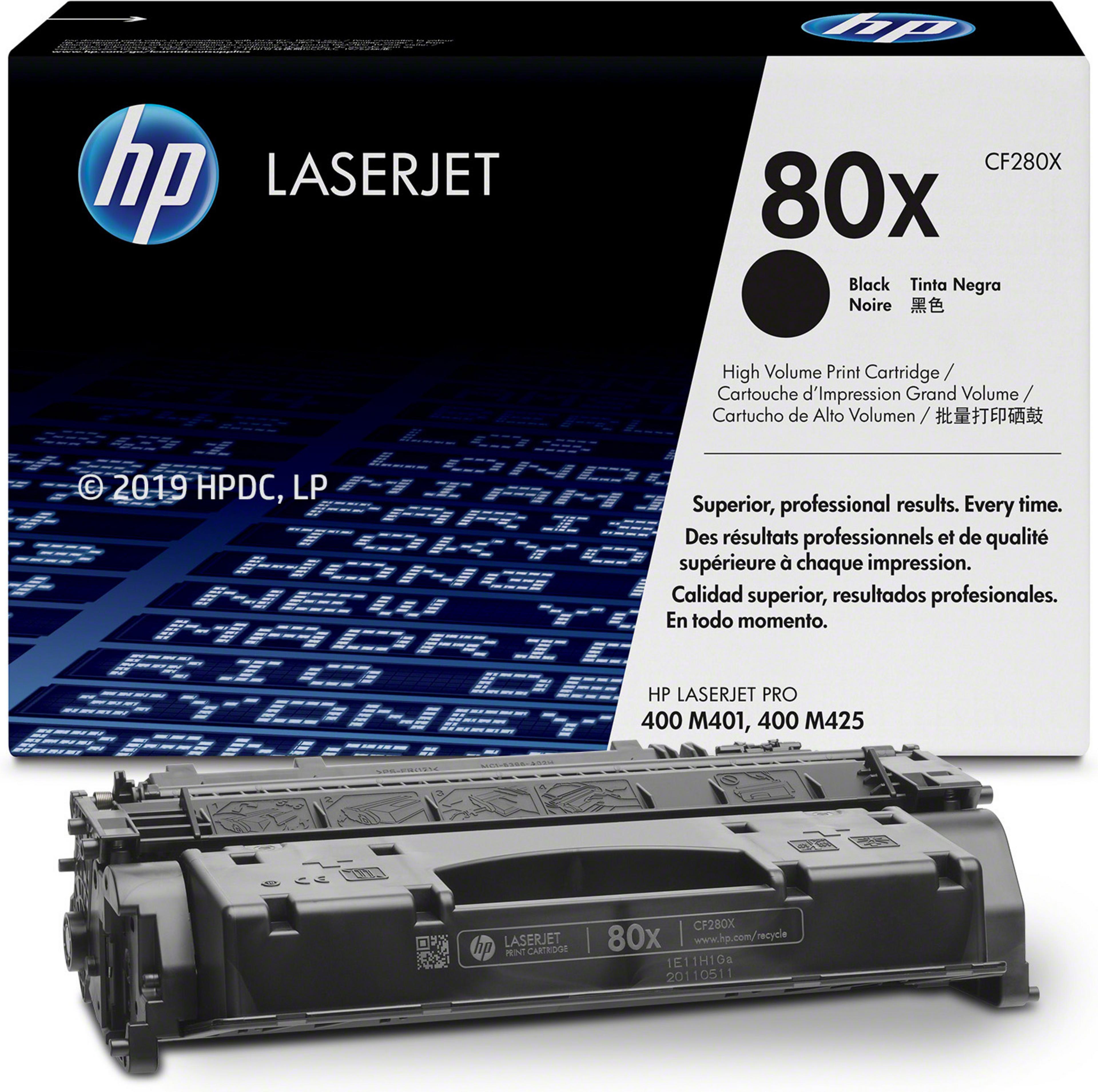 Toner HP 80X, noir