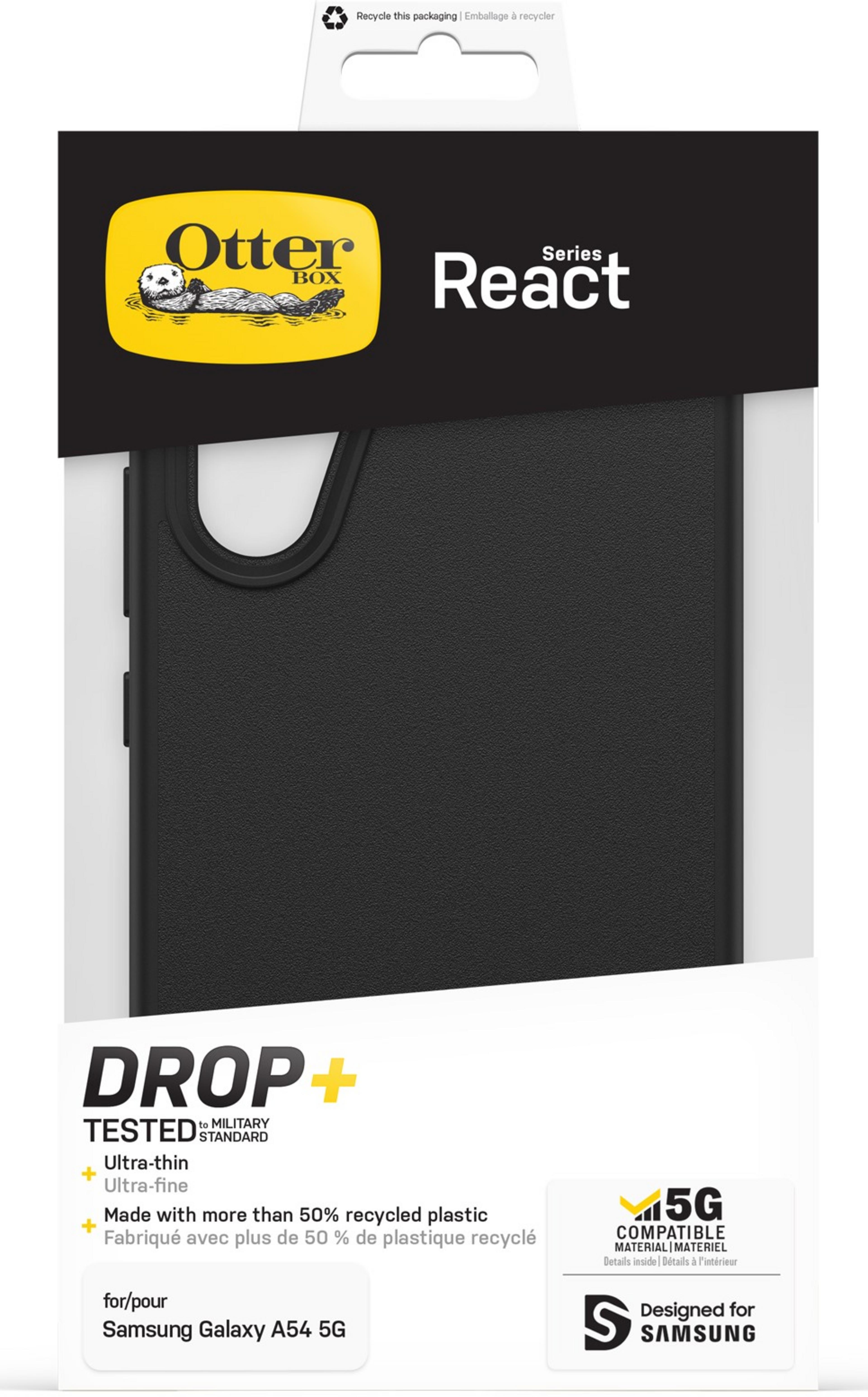 OtterBox React Galaxy A54 5G Case Black