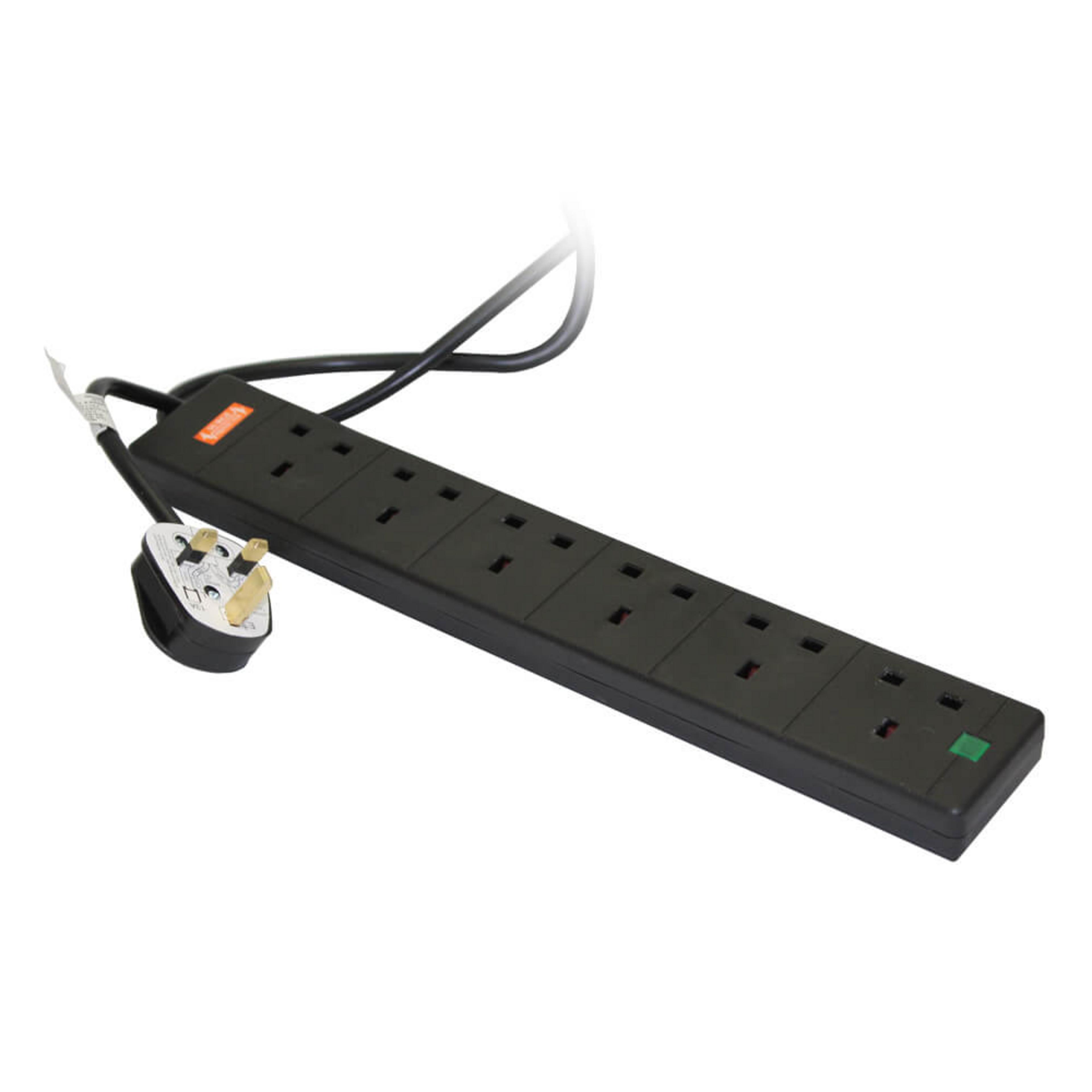 Videk 6 Way Surge Protected Socket 10m