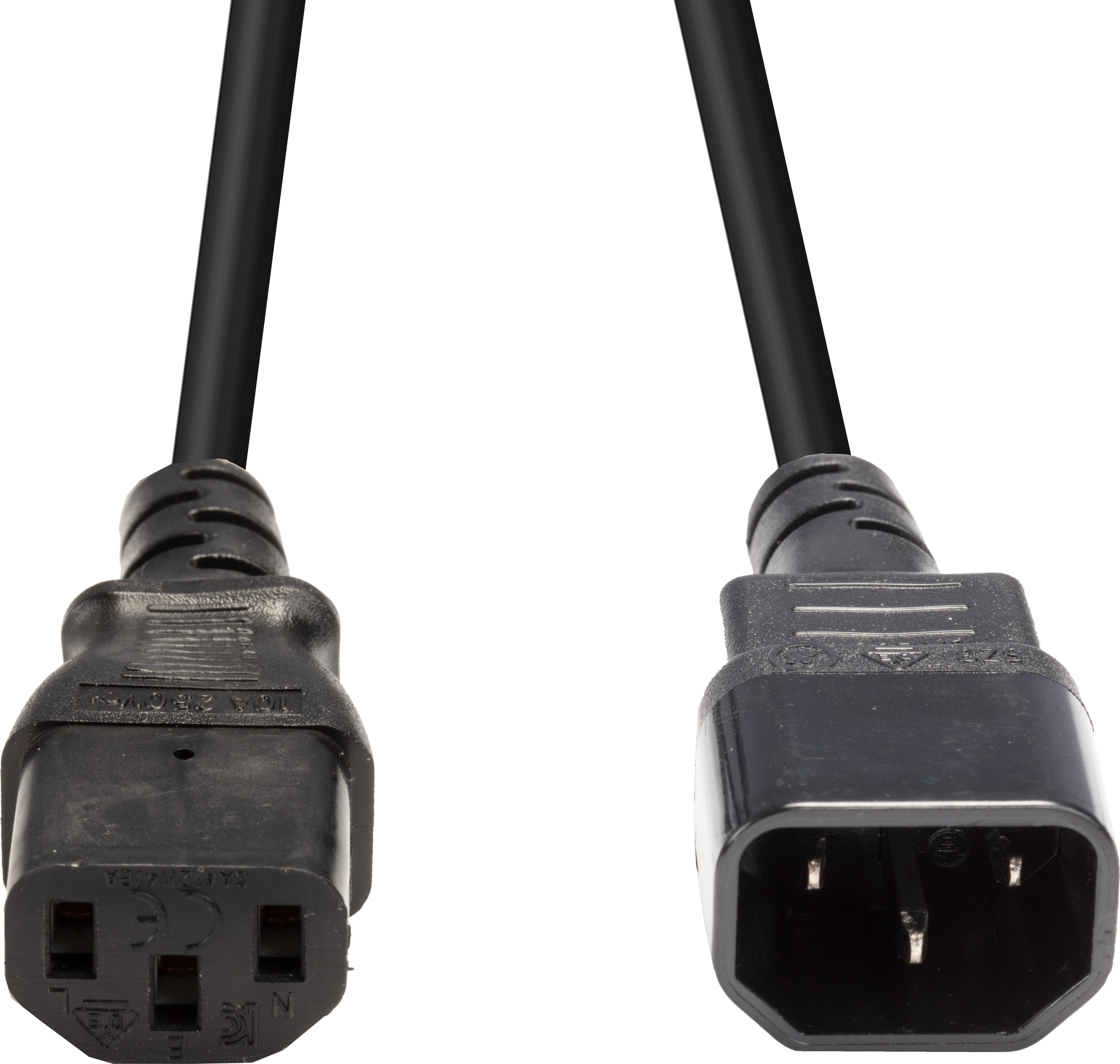 Power Cable C13 - C14 1m Black