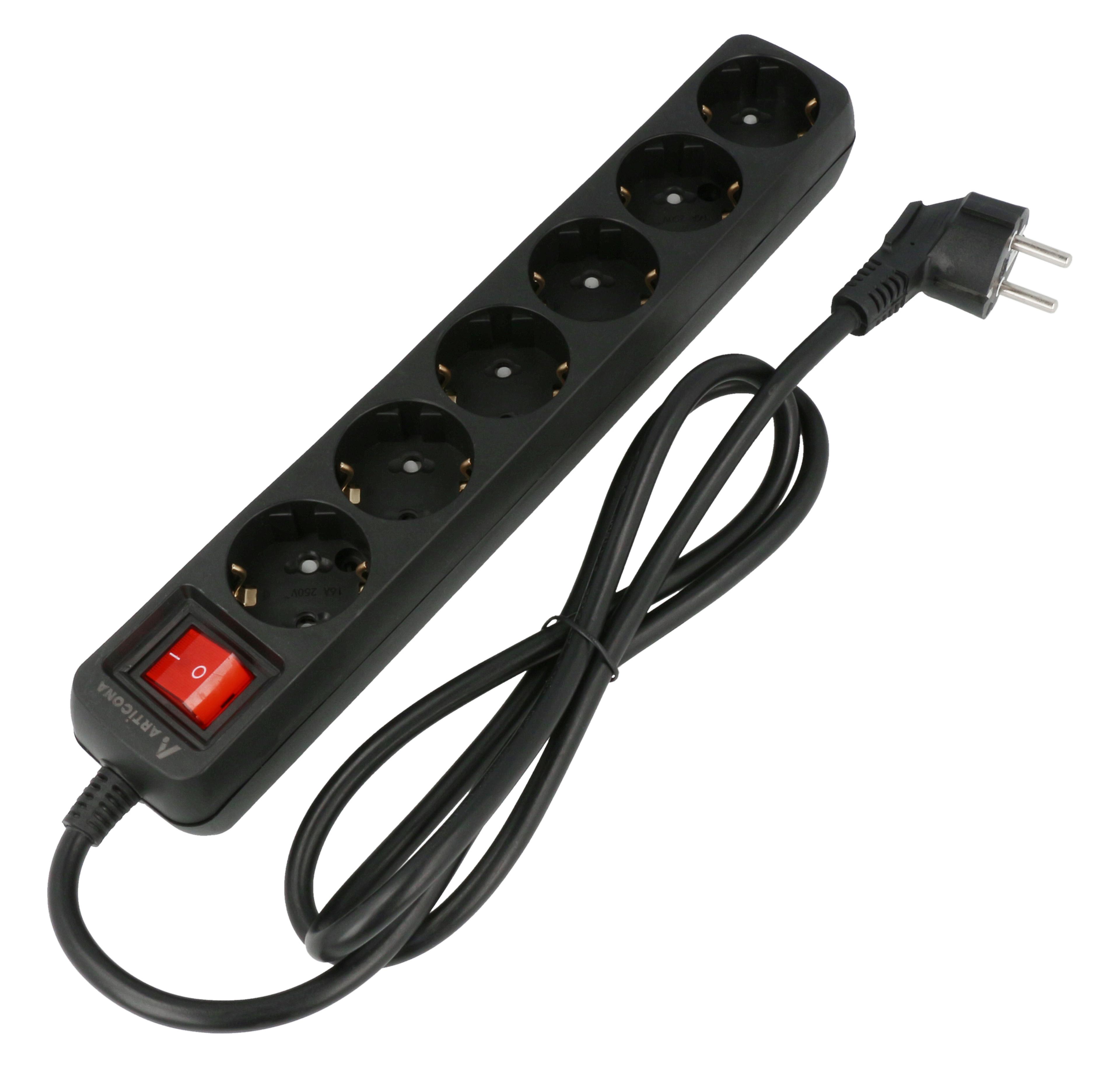 Steckdosenleiste 6fach 1,4 m Schalter