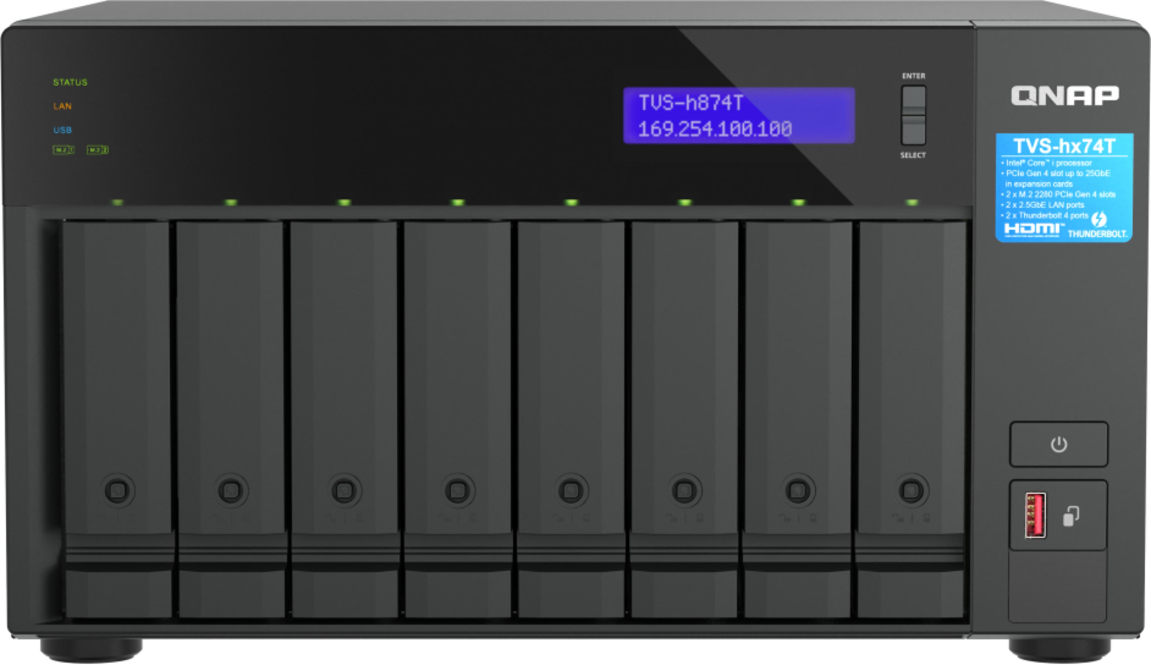QNAP TVS-h874T 32GB 8-bay NAS