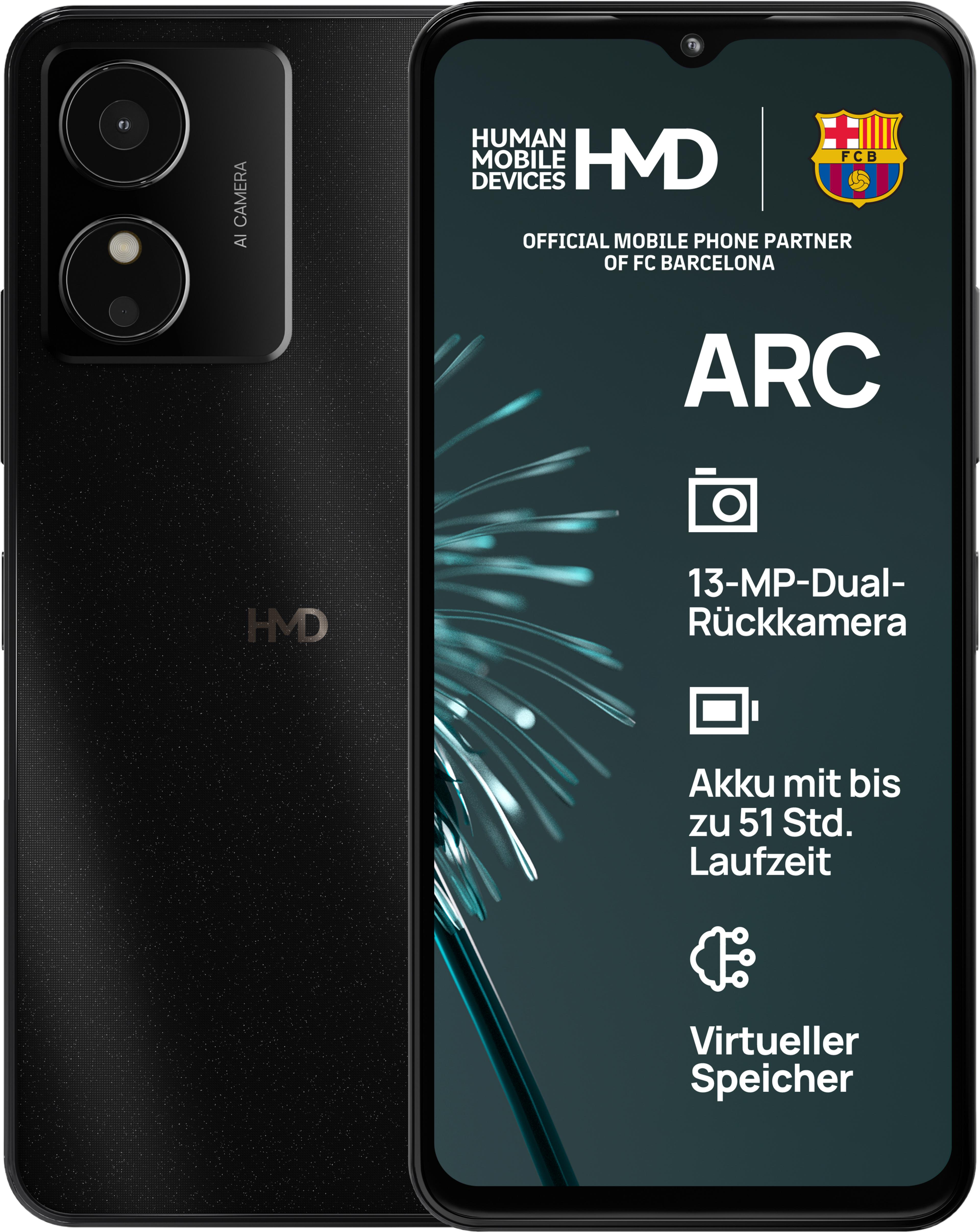 HMD Arc 64 Go 4G shadow black