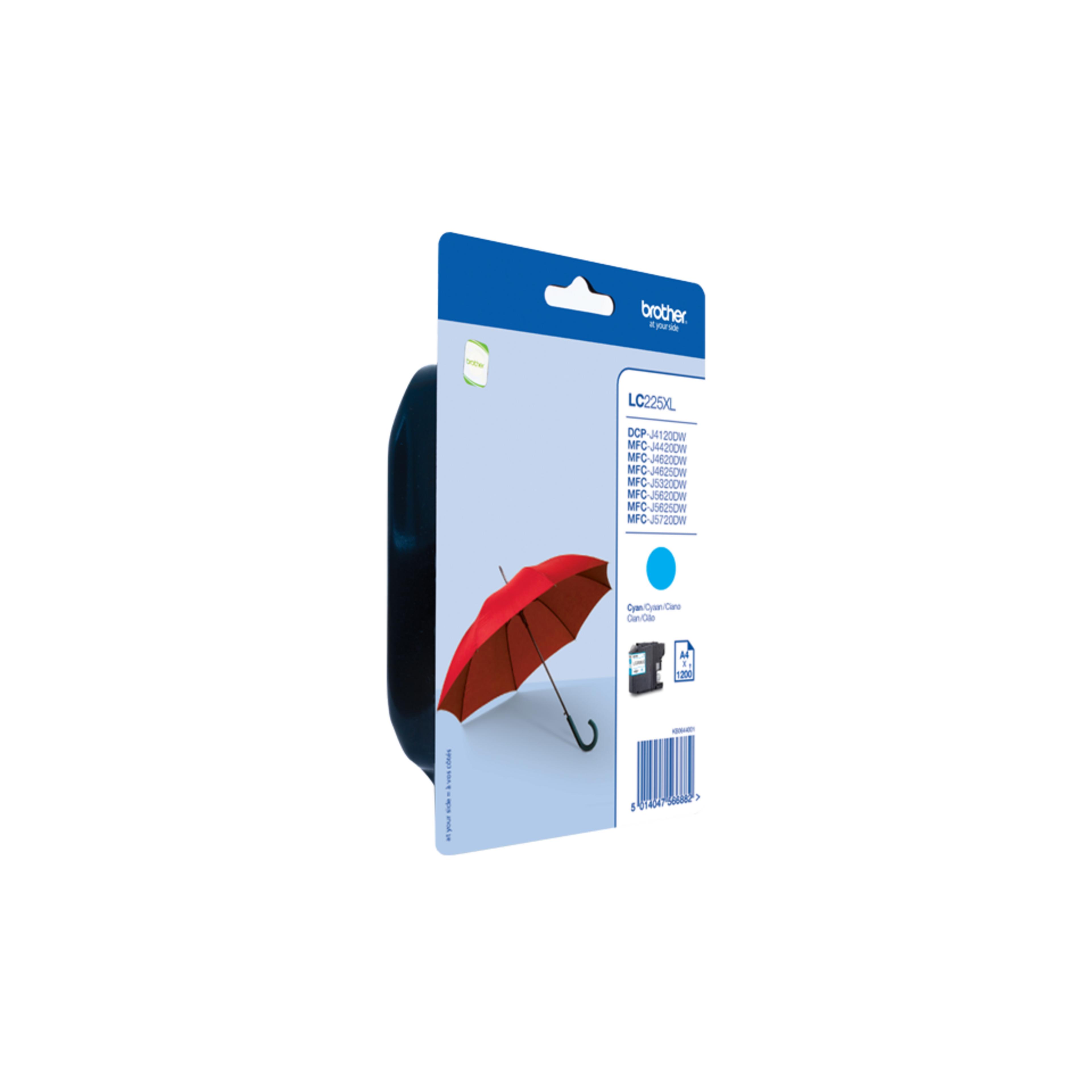 Brother Cartucho tinta LC-225XLC cian