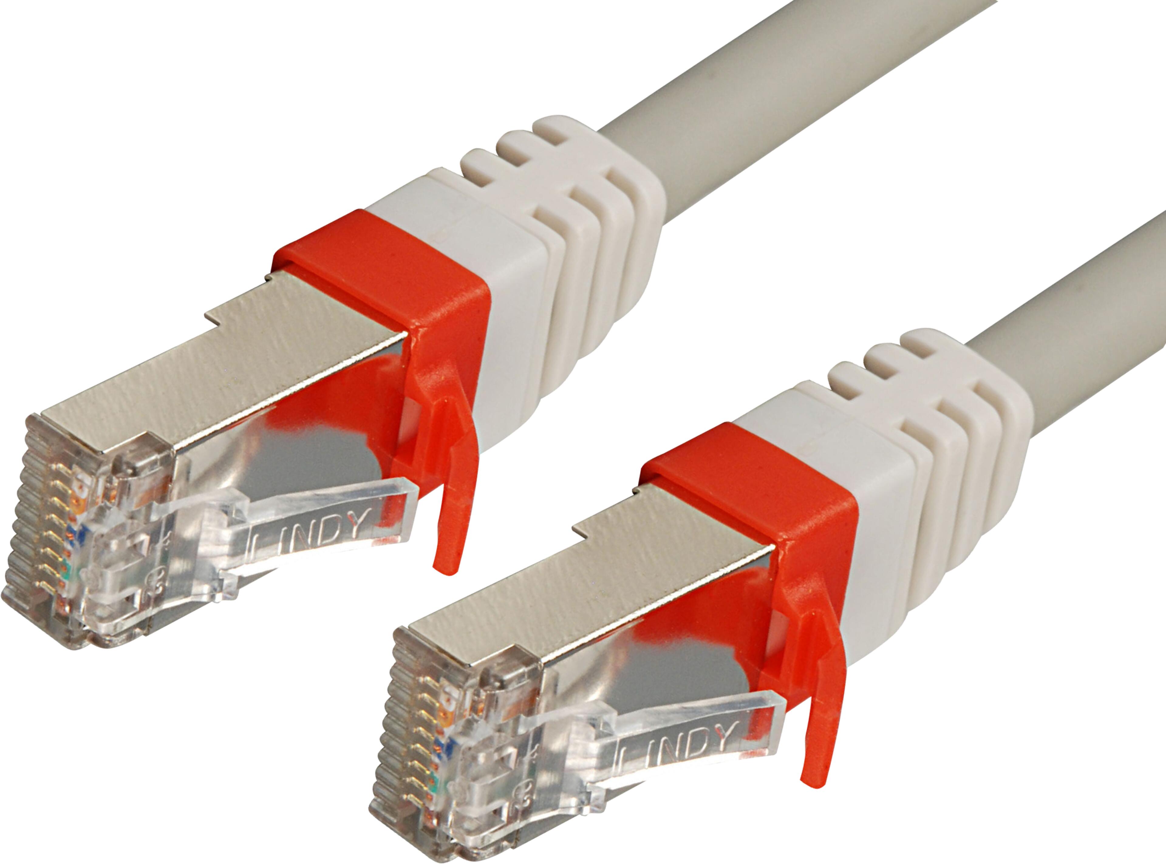 Patchkabel RJ45 S/FTP Cat6a 15 m grau