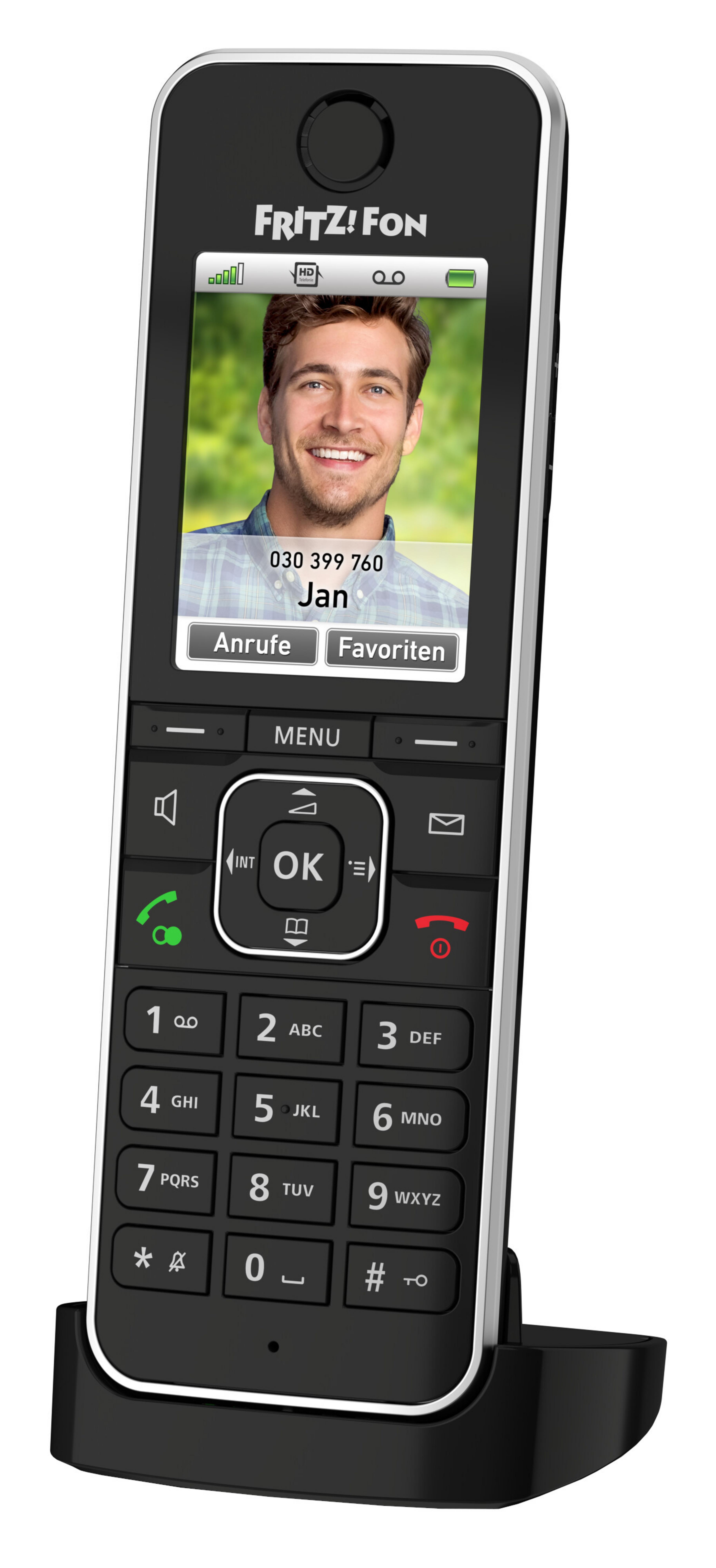 FRITZ!Fon C6 Black DECT Mobiltelefon