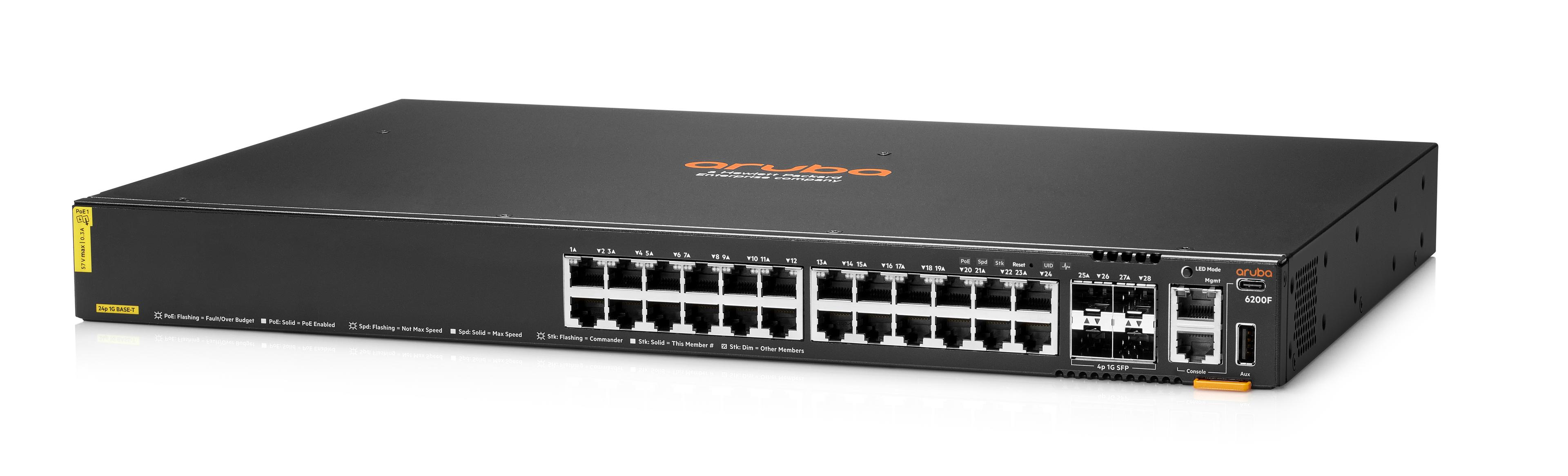 HPE Aruba 6200F 24G PoE 370 W Switch