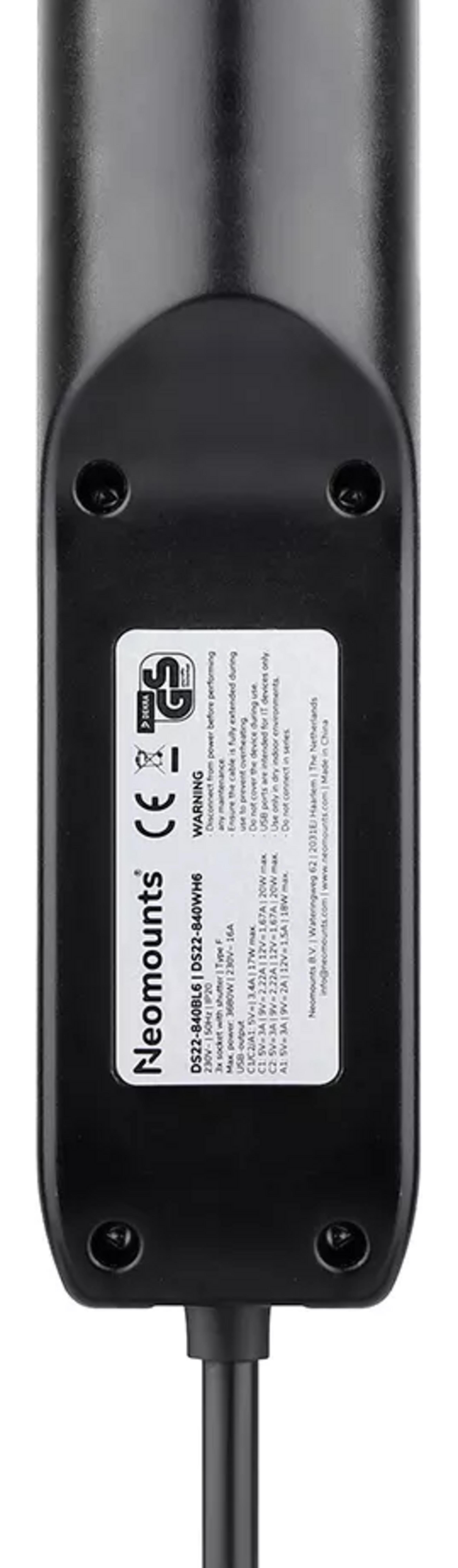 Neomounts 3-way USB Desk Socket