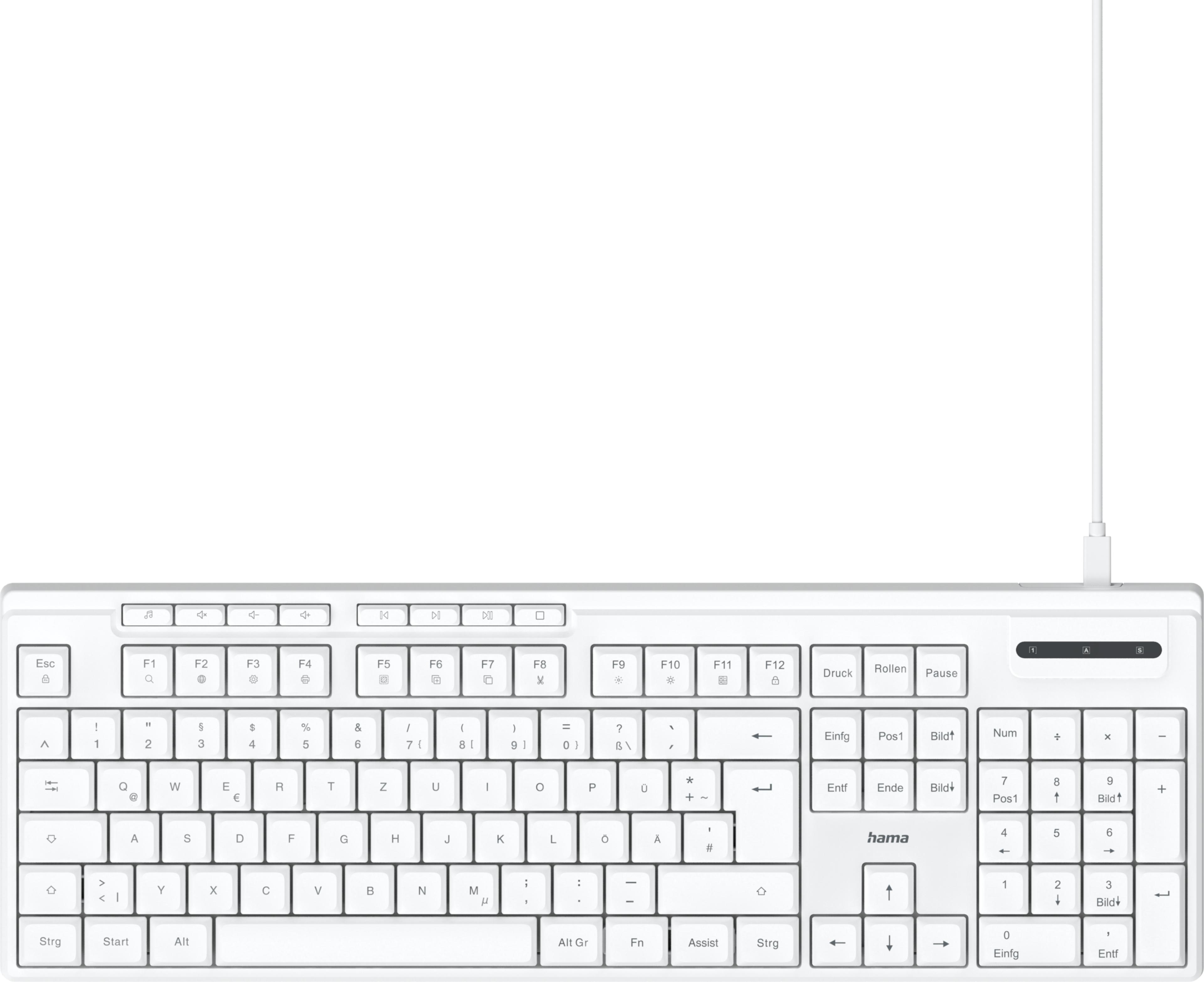 Hama CK-200 Tastatur weiß