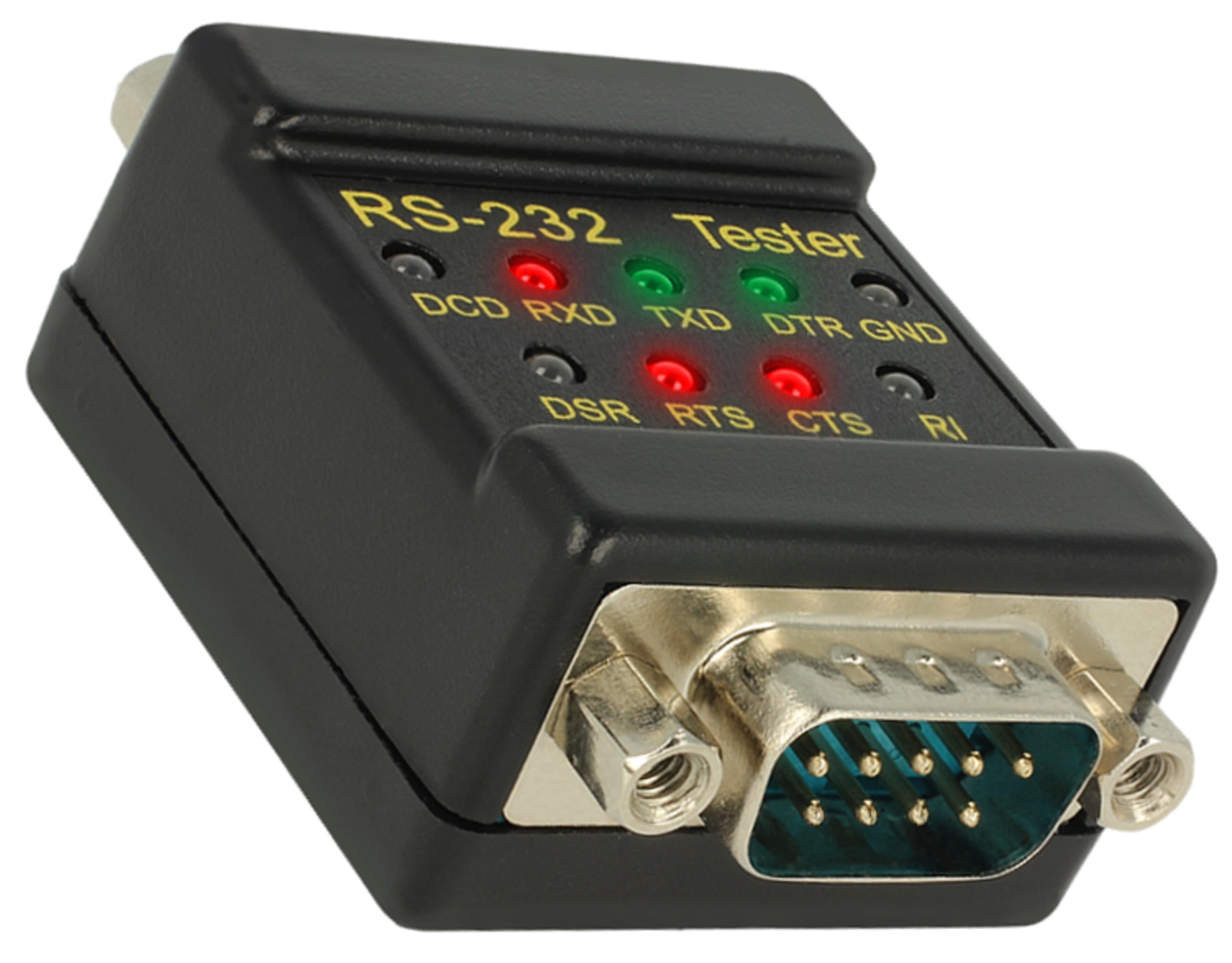 Tester für RS232 DB9 St - DB9 Bu