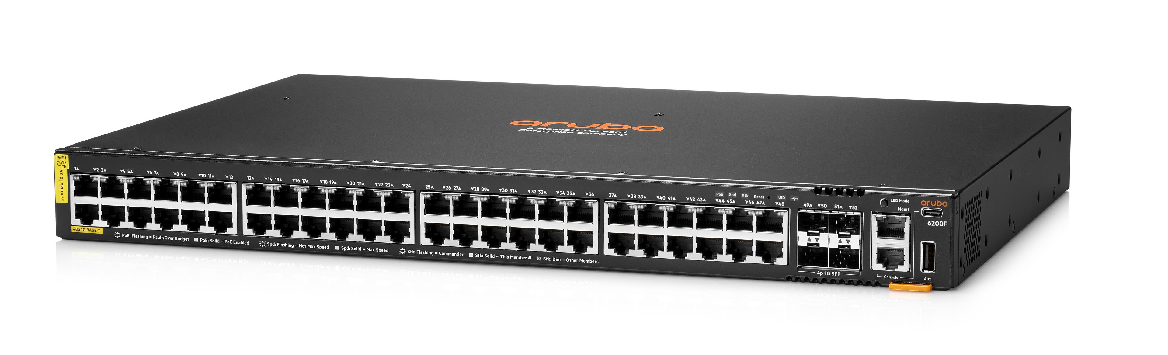 HPE Aruba 6200F 48G PoE 370 W Switch