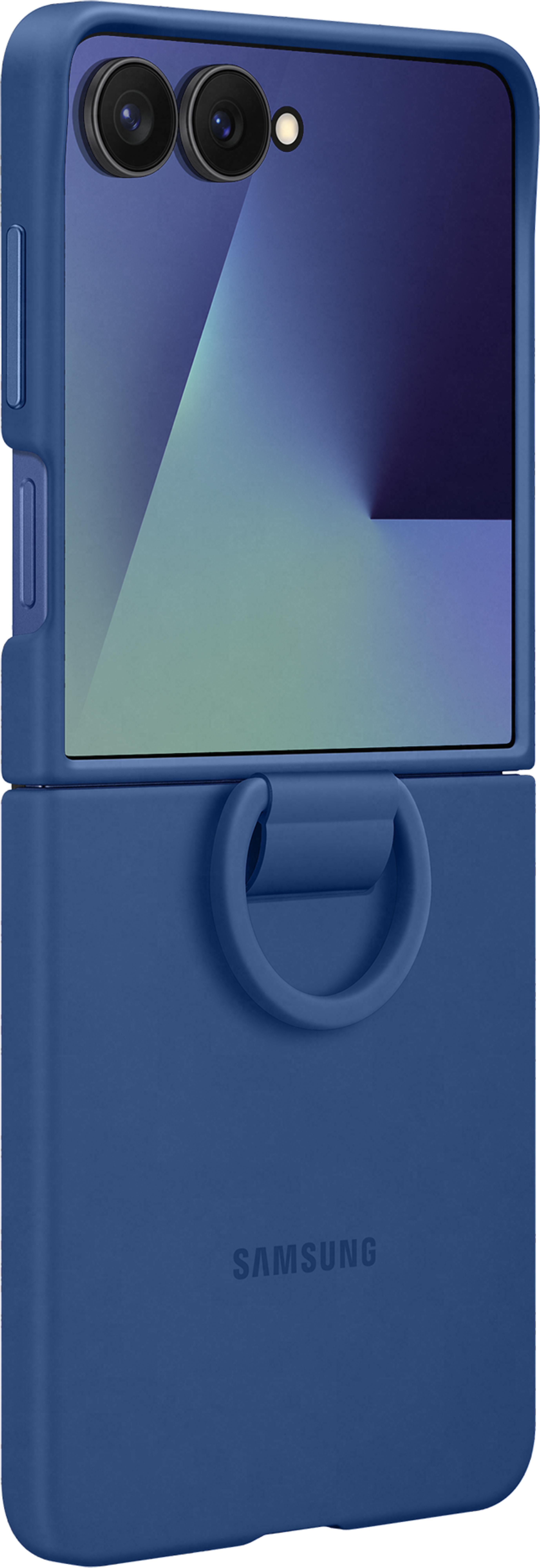 Samsung Z Flip7 Silicone Ring Case Blue