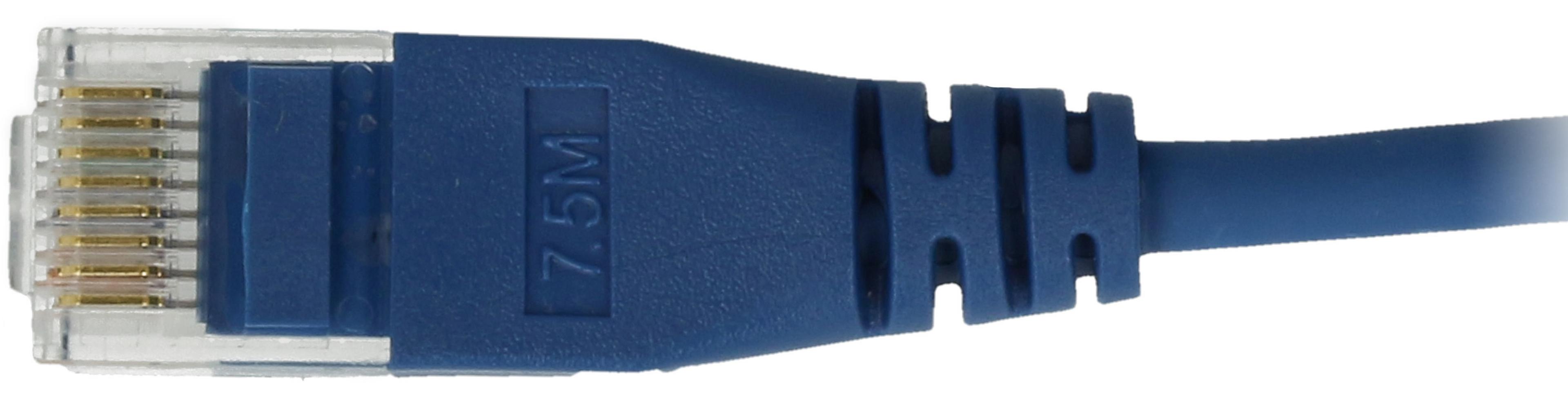 Patch kabel RJ45 U/UTP Cat6a 20 m modrý