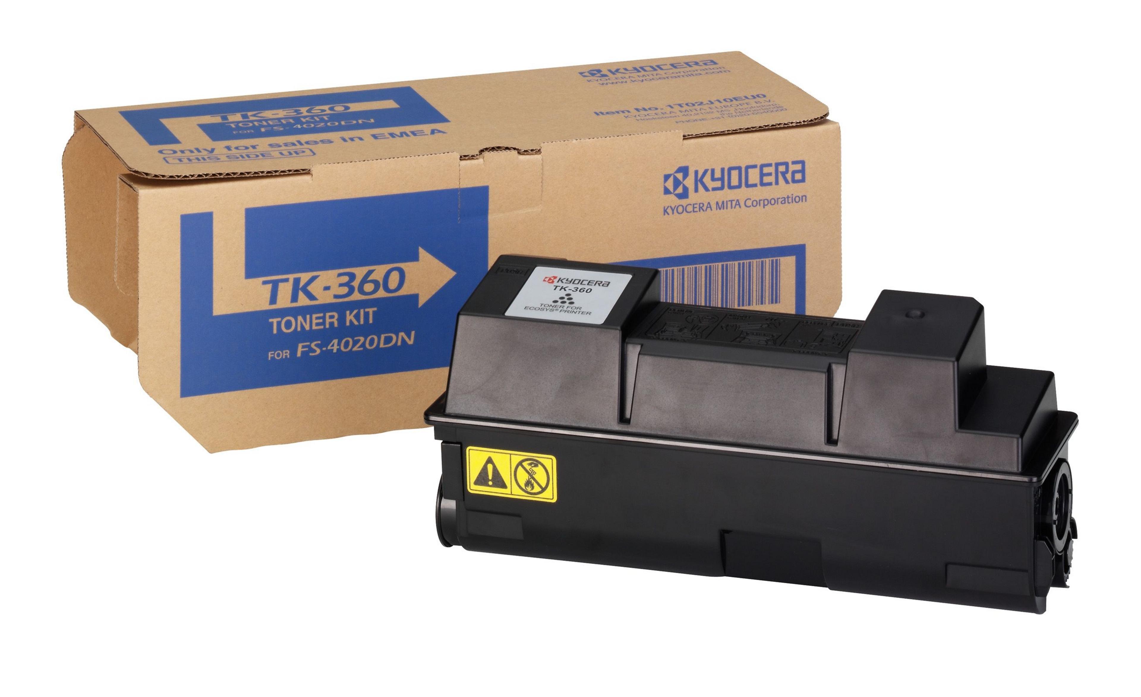 Kit toner Kyocera TK-360, noir