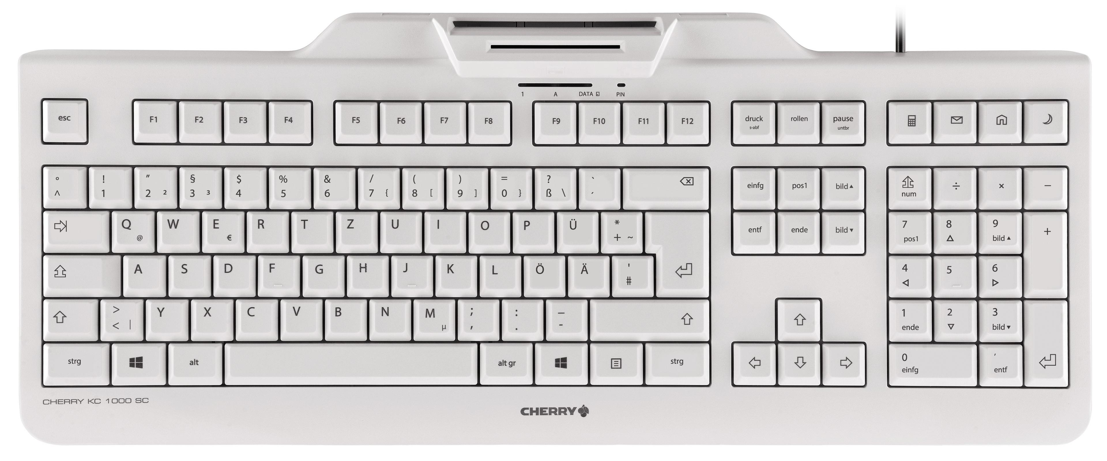CHERRY KC 1000 SC Security Keyboard Whte