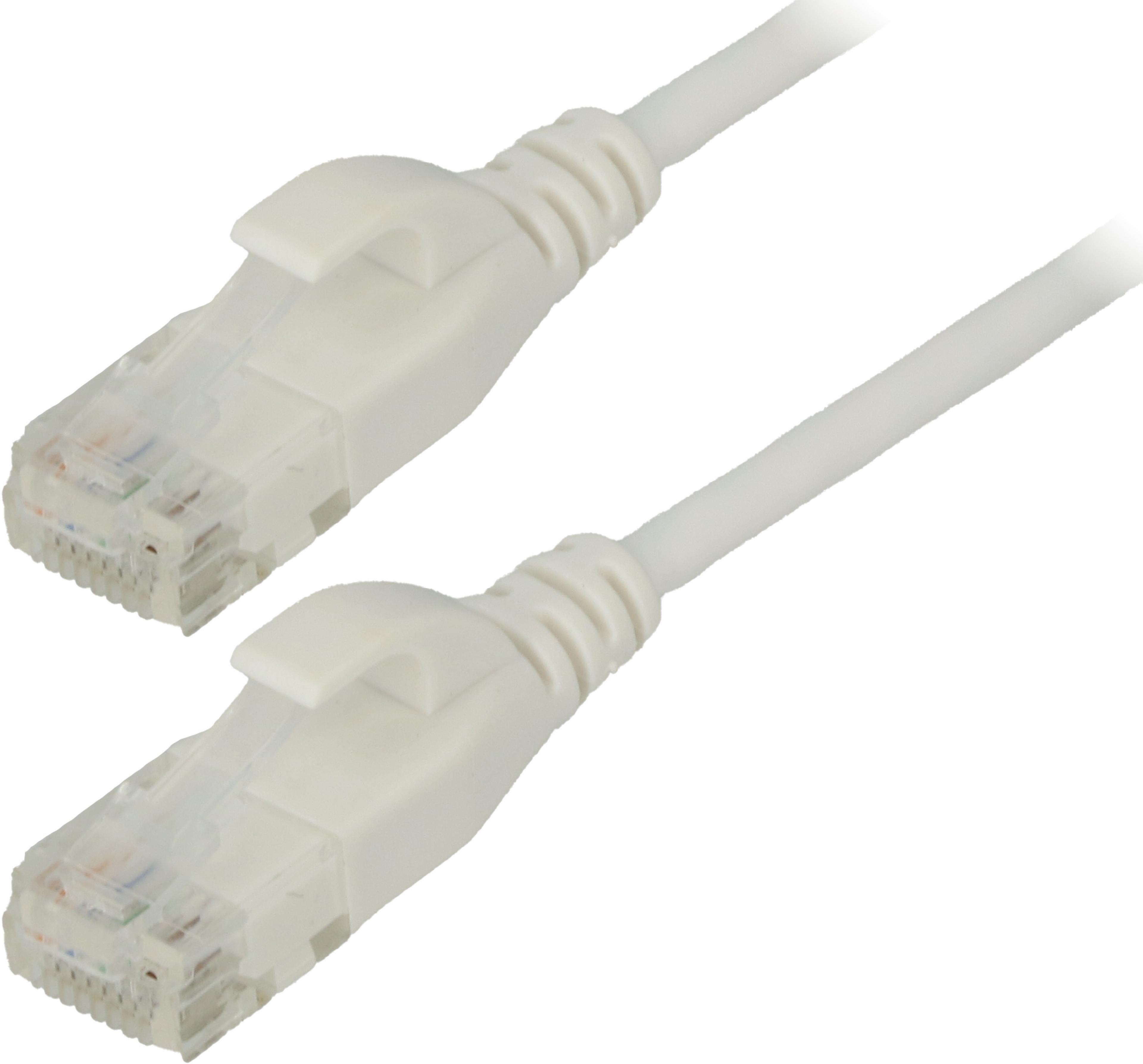 Patchkabel RJ45 U/UTP Cat6a 5 m weiß