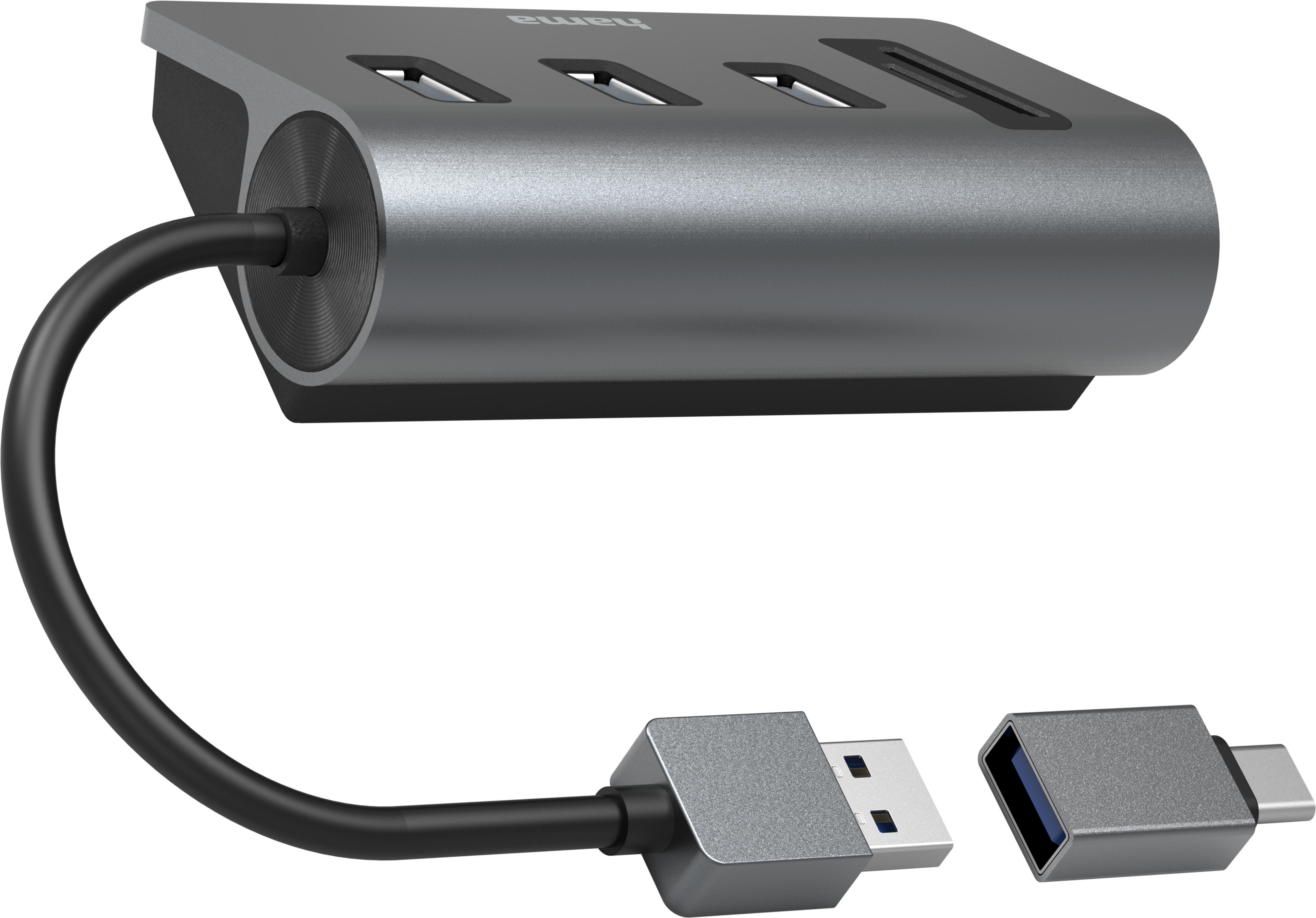 Hama USB Hub 3.0 3-port + Card Reader