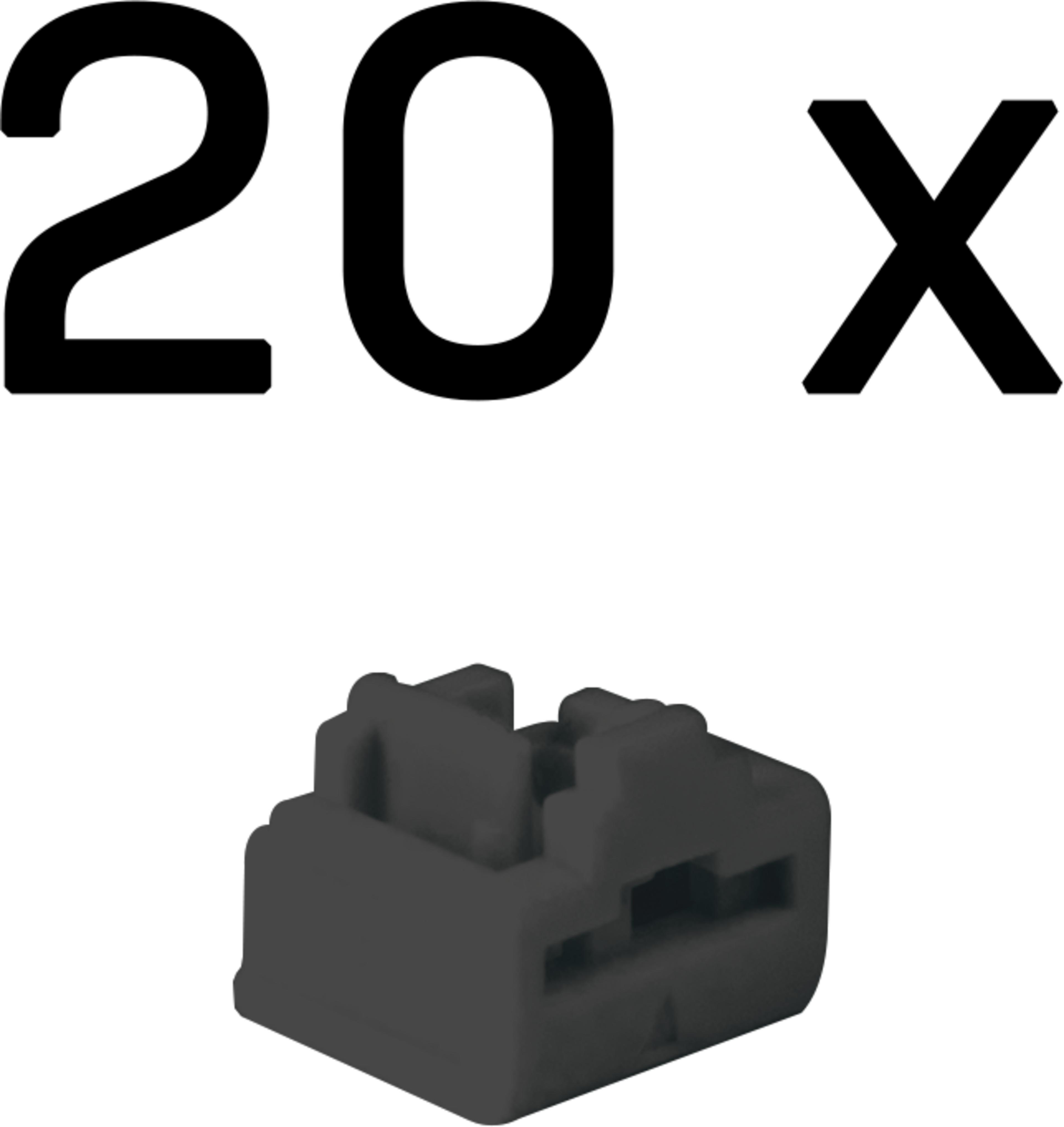 RJ45 Port Blocker Black 20x