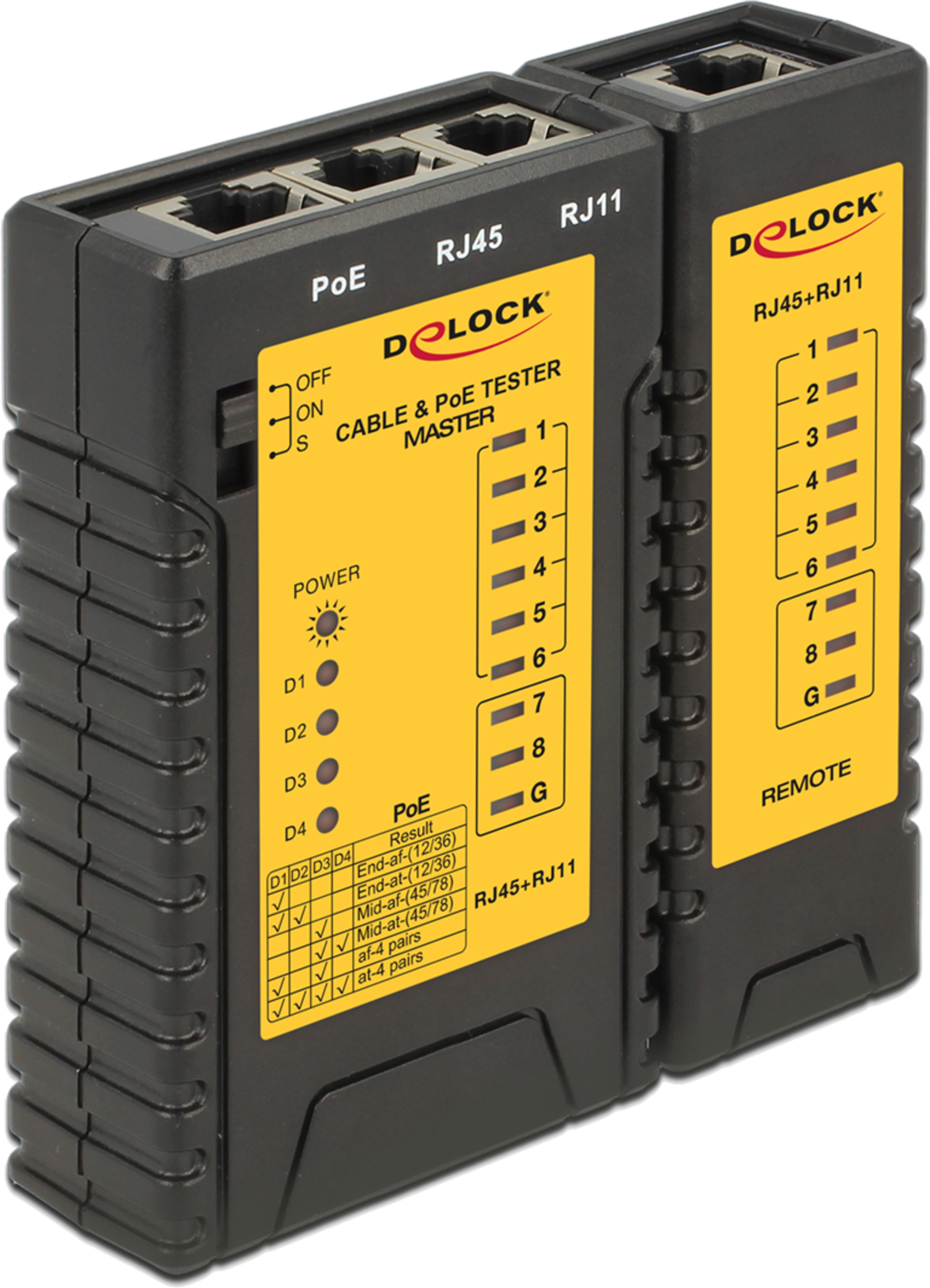 Kabeltester RJ45, RJ12, POE