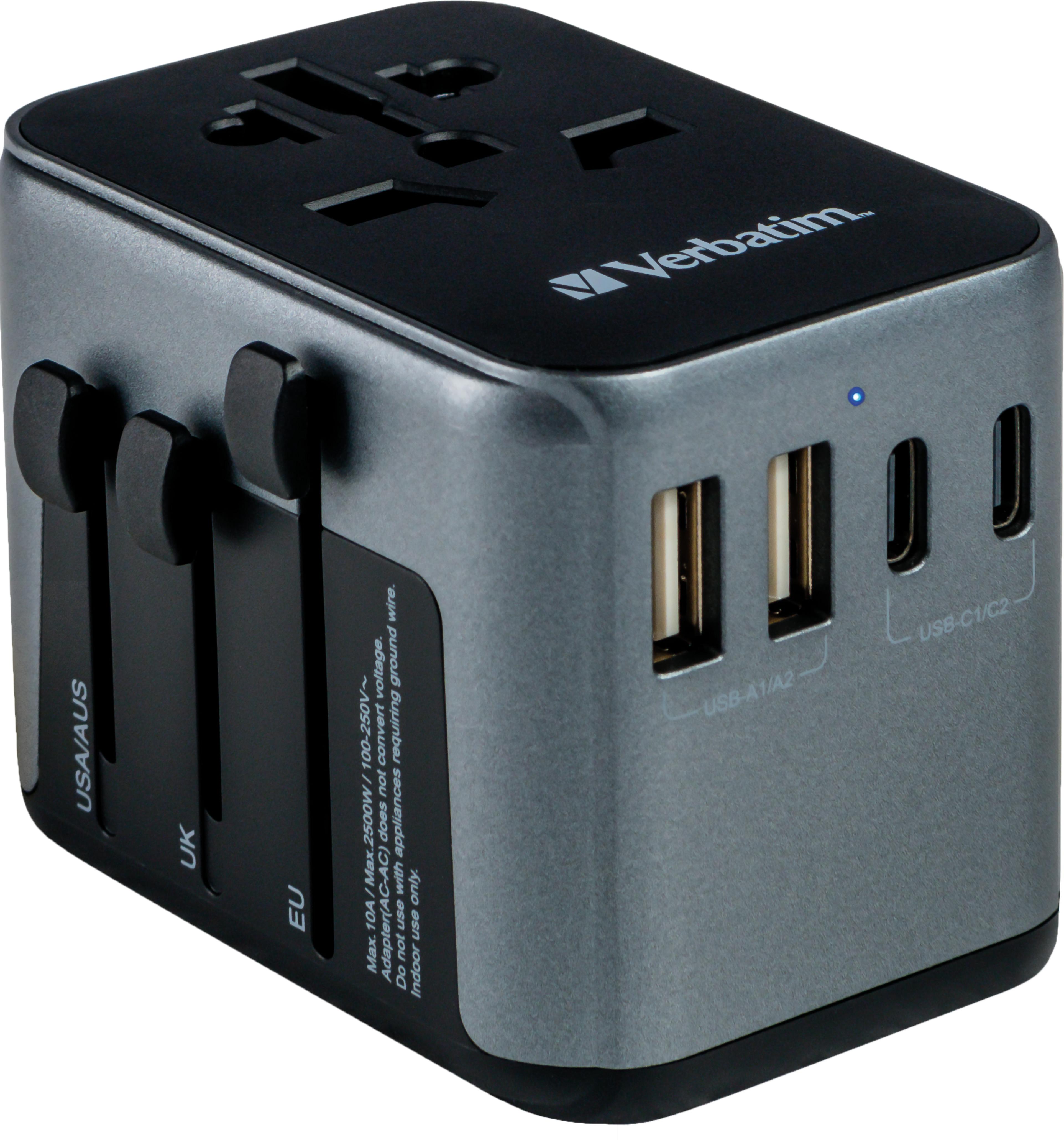 Verbatim World + 5x USB Travel Adapter
