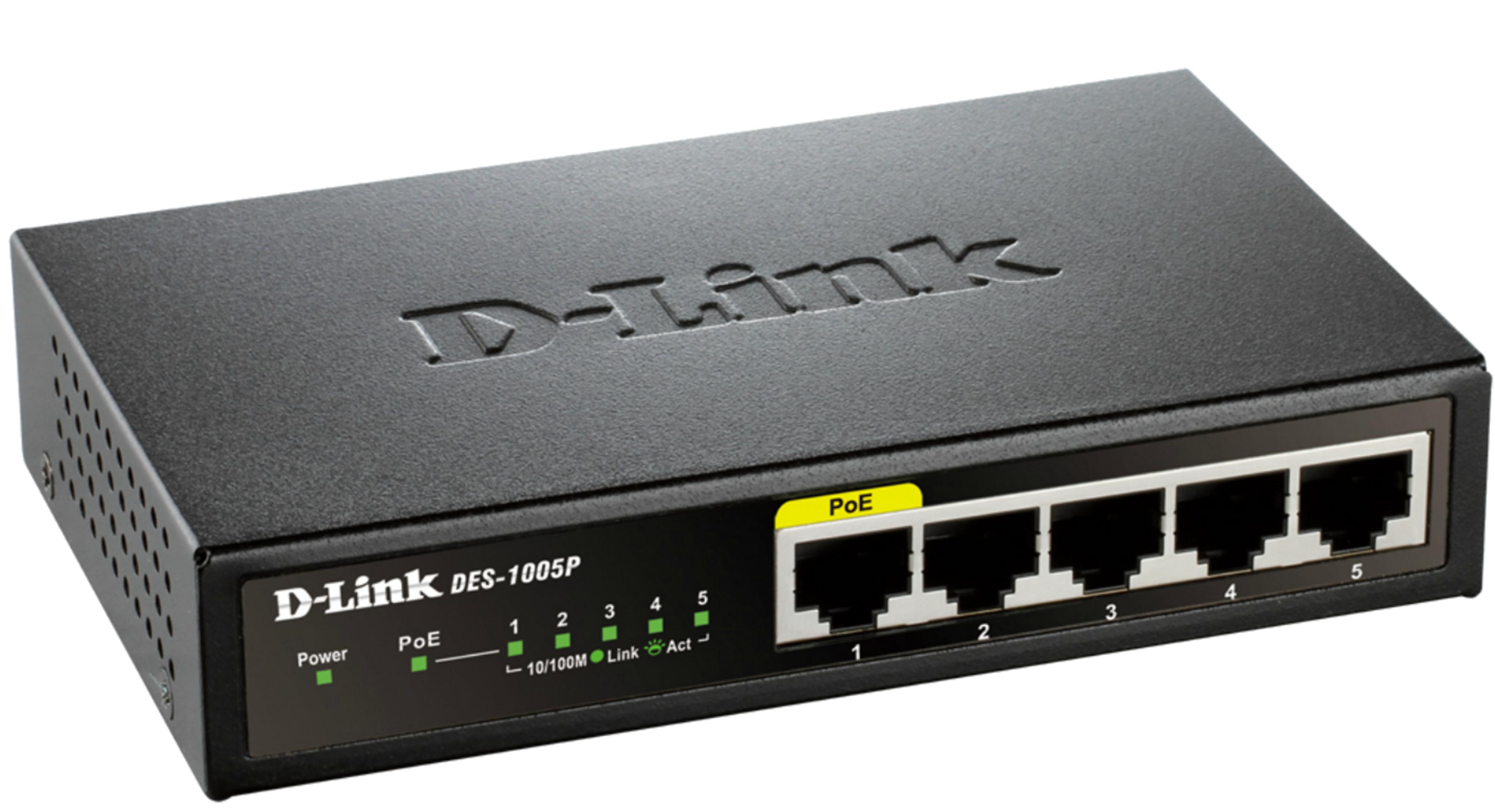 D-Link DES-1005P/E PoE Switch