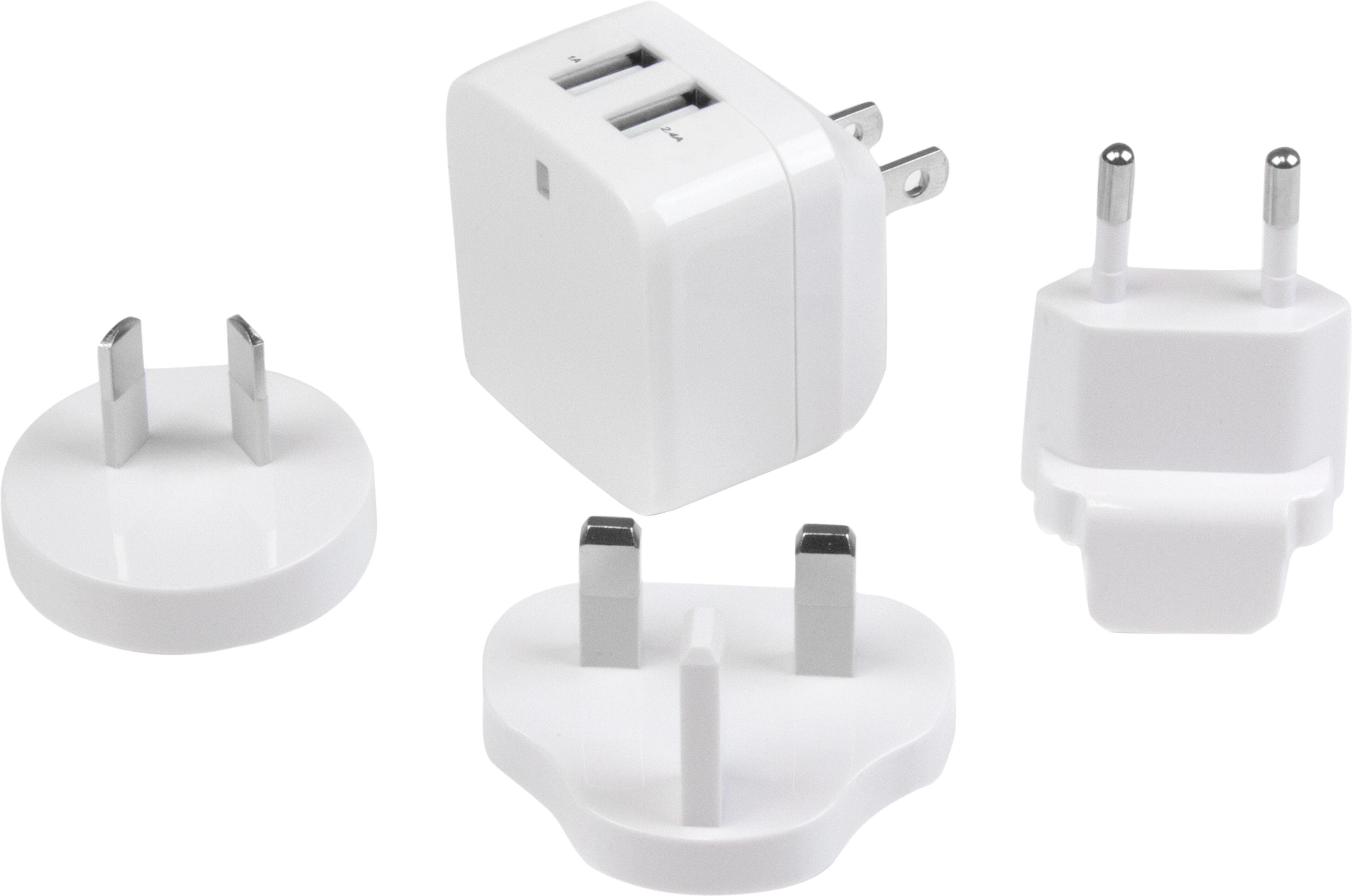 Adattatore ricarica viaggio USB-A duale