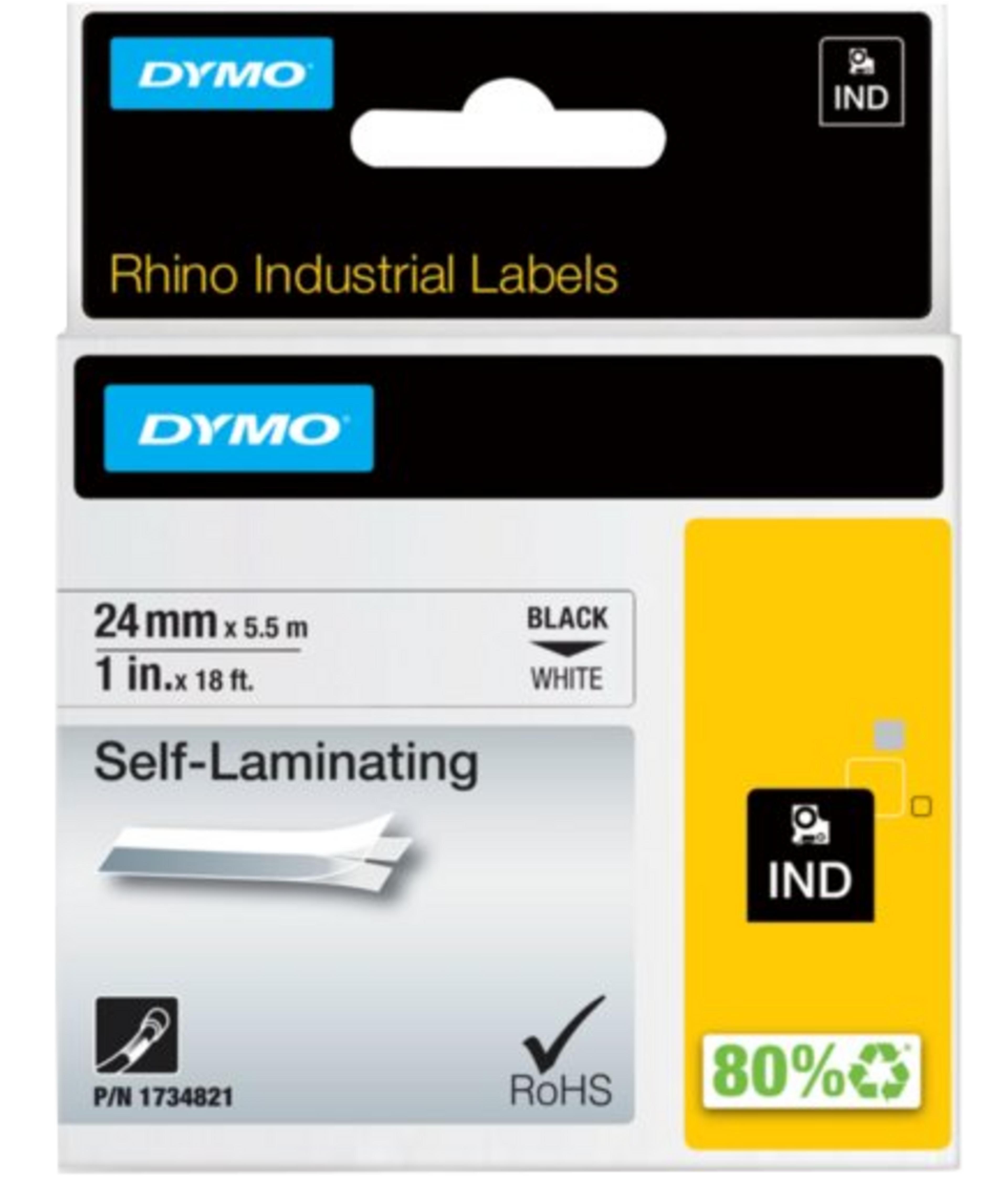 DYMO IND RHINO Label Tape Vinyl 24mm