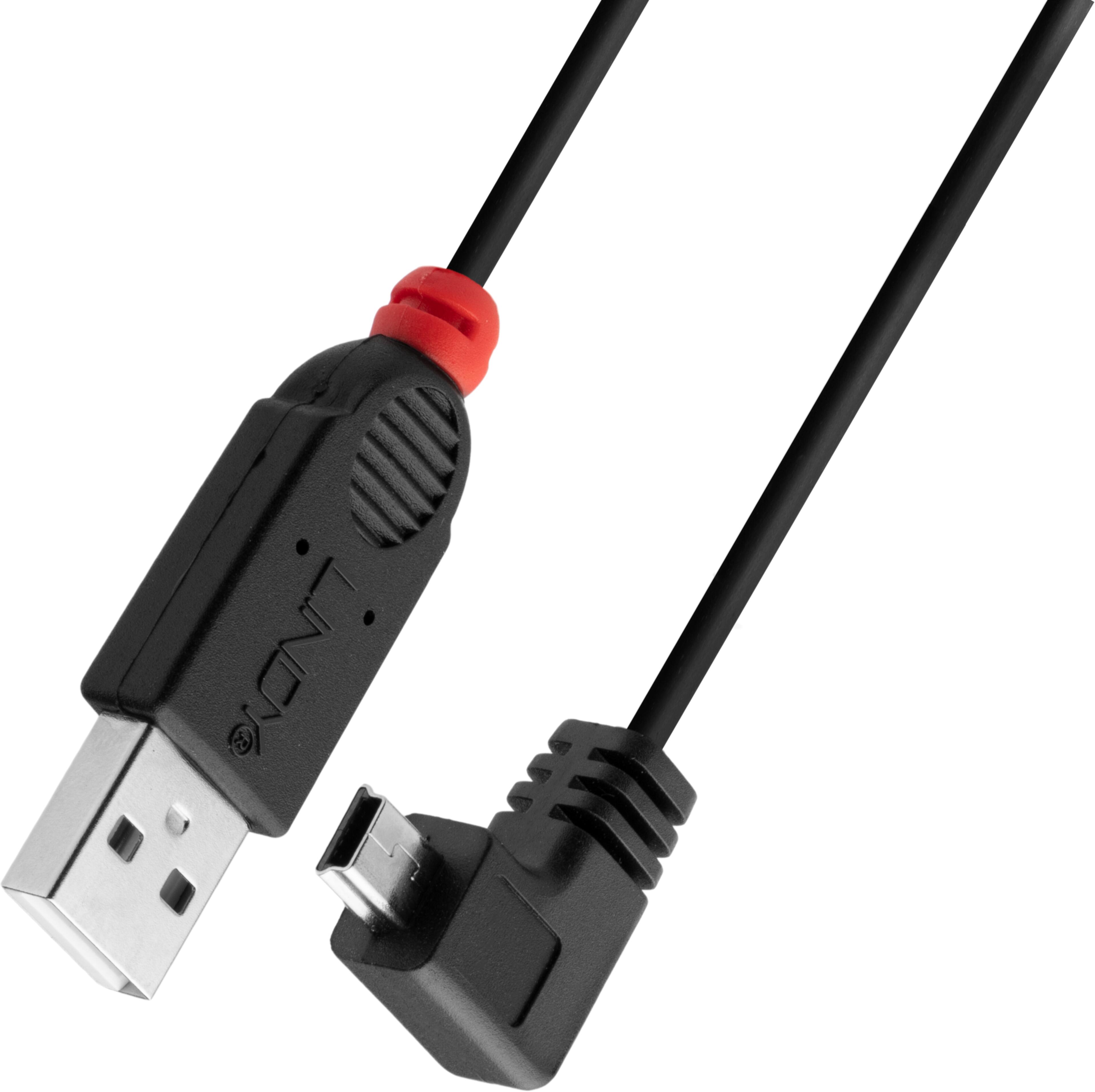 Câble USB LINDY type A - miniB, 2 m