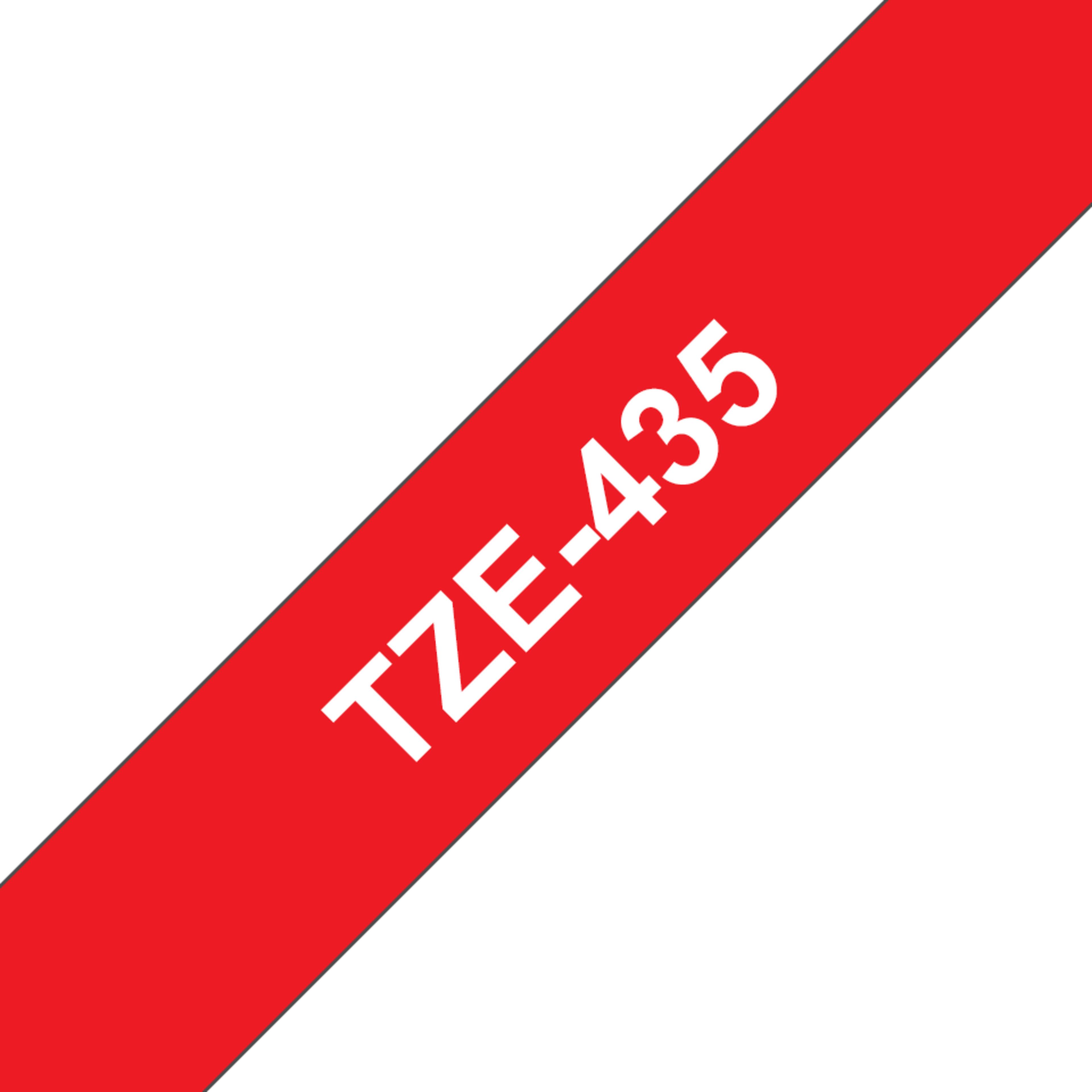 Brother TZe-435 12mmx8m Label Tape Red