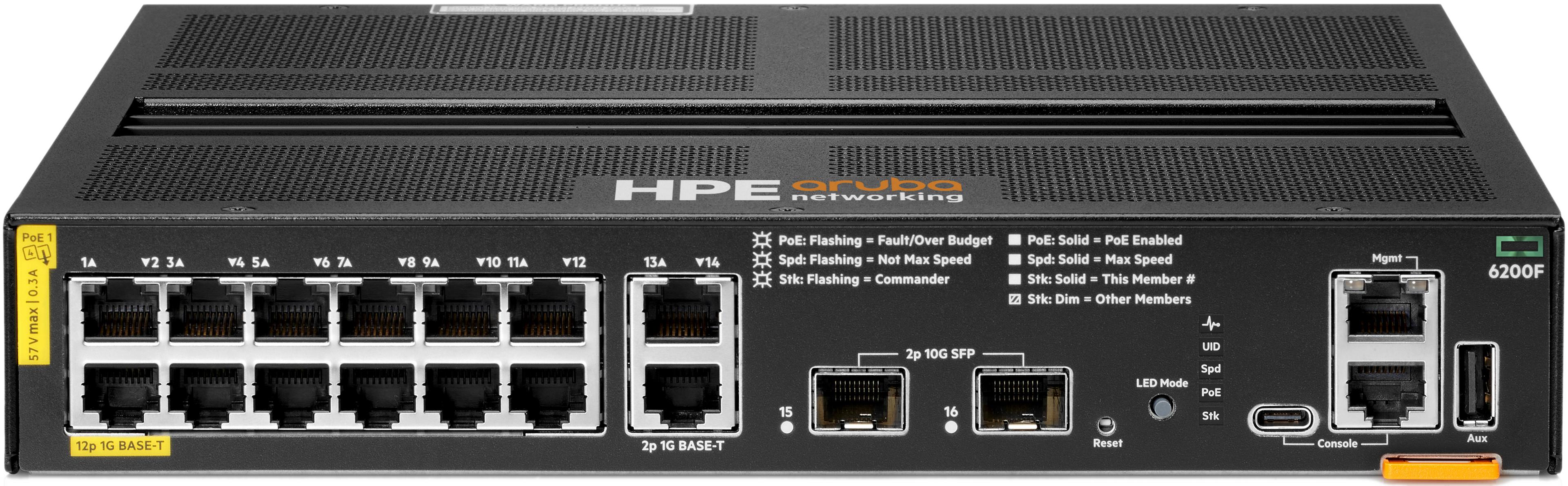 HPE Aruba 6200F 12G PoE 139W Switch