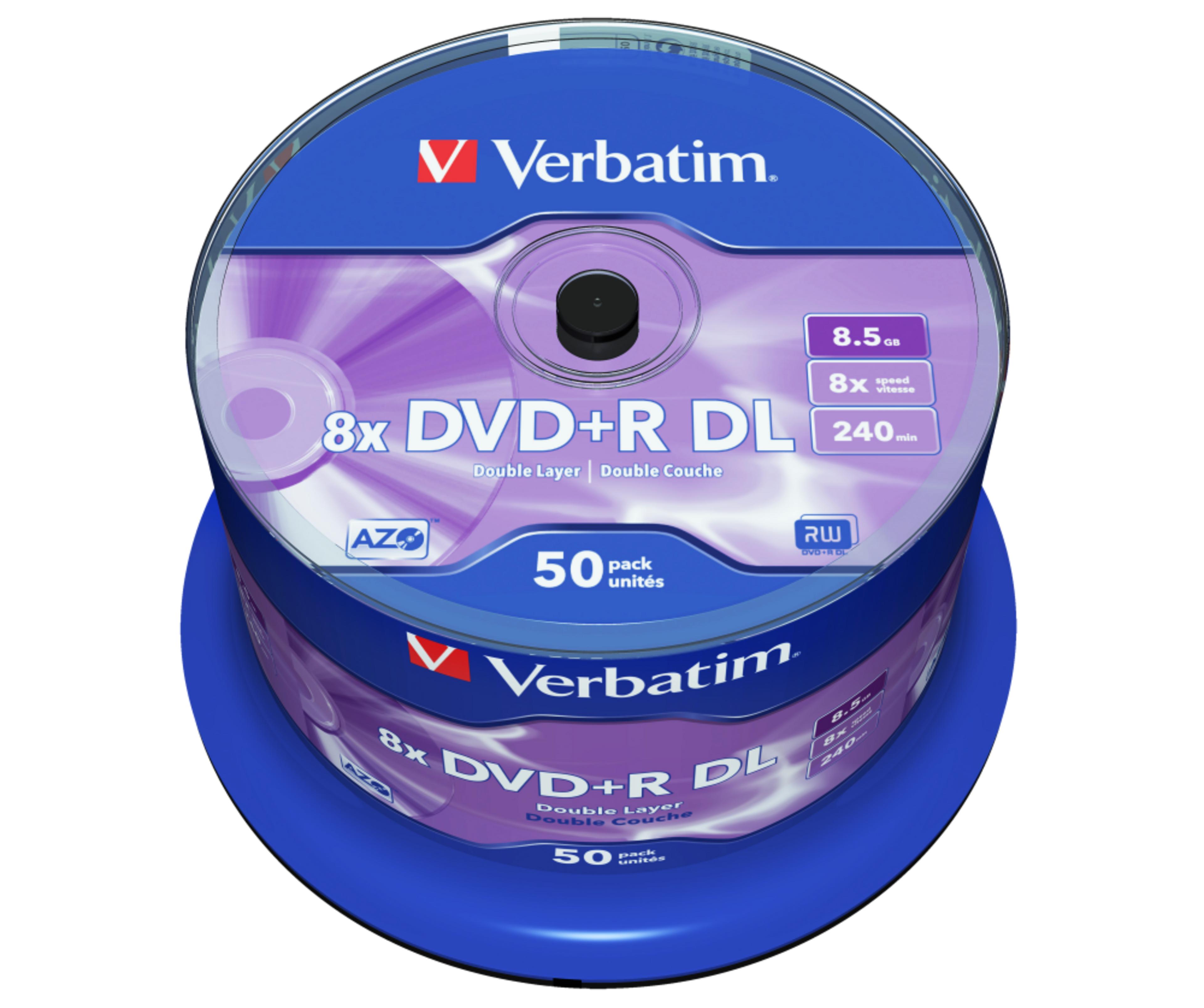 Verbatim DVD+R DL 8.5GB 8x SP 50-pack
