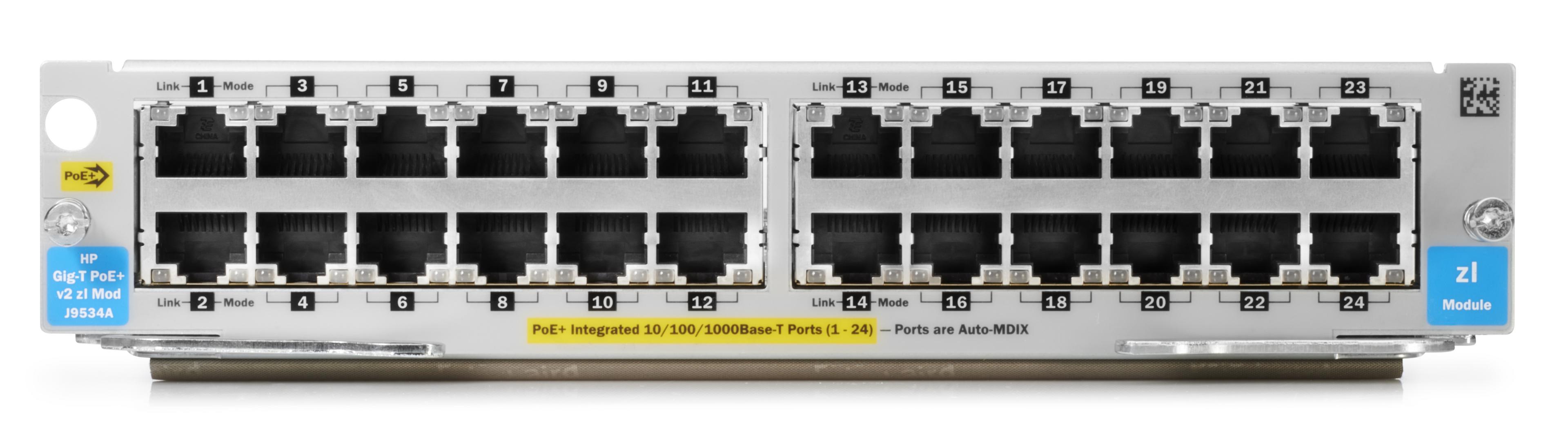HPE Aruba 24x Gig-T PoE+ v3 zl2 Module